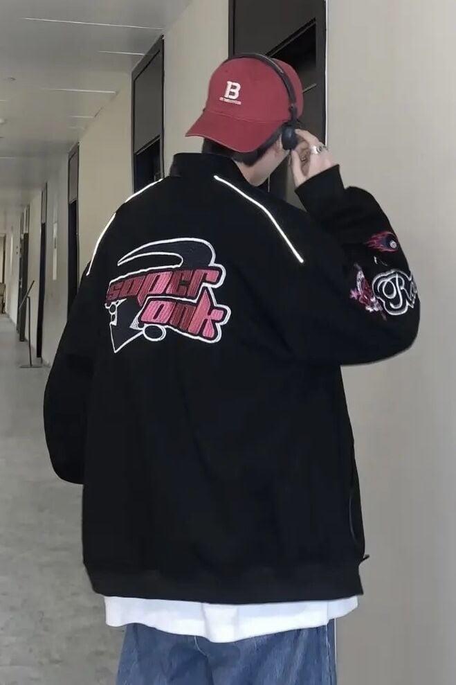 Siyah Super Unk Y2K Vintage Ceket
