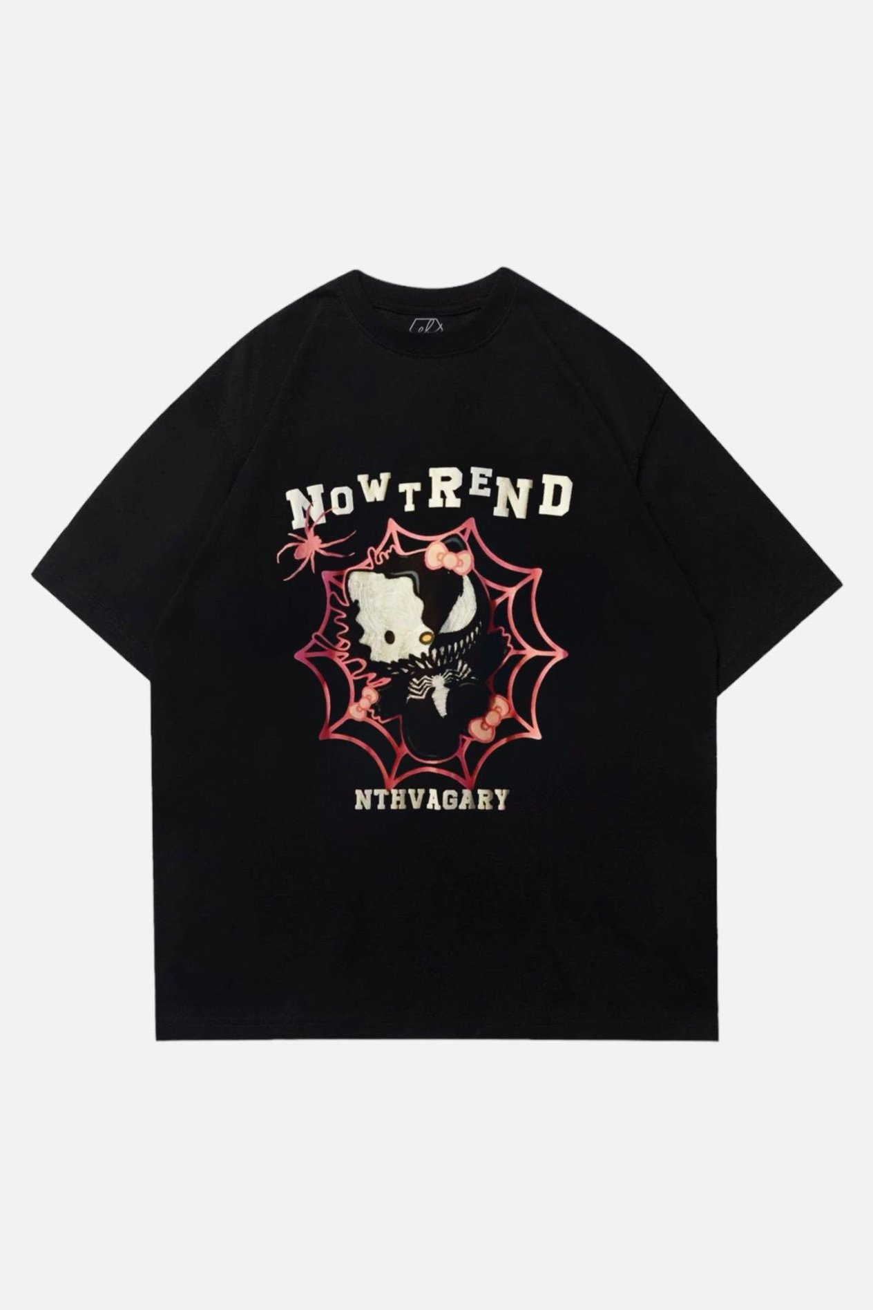 Siyah Unisex Hello Kitty Web  Nowtrend T-Shirt