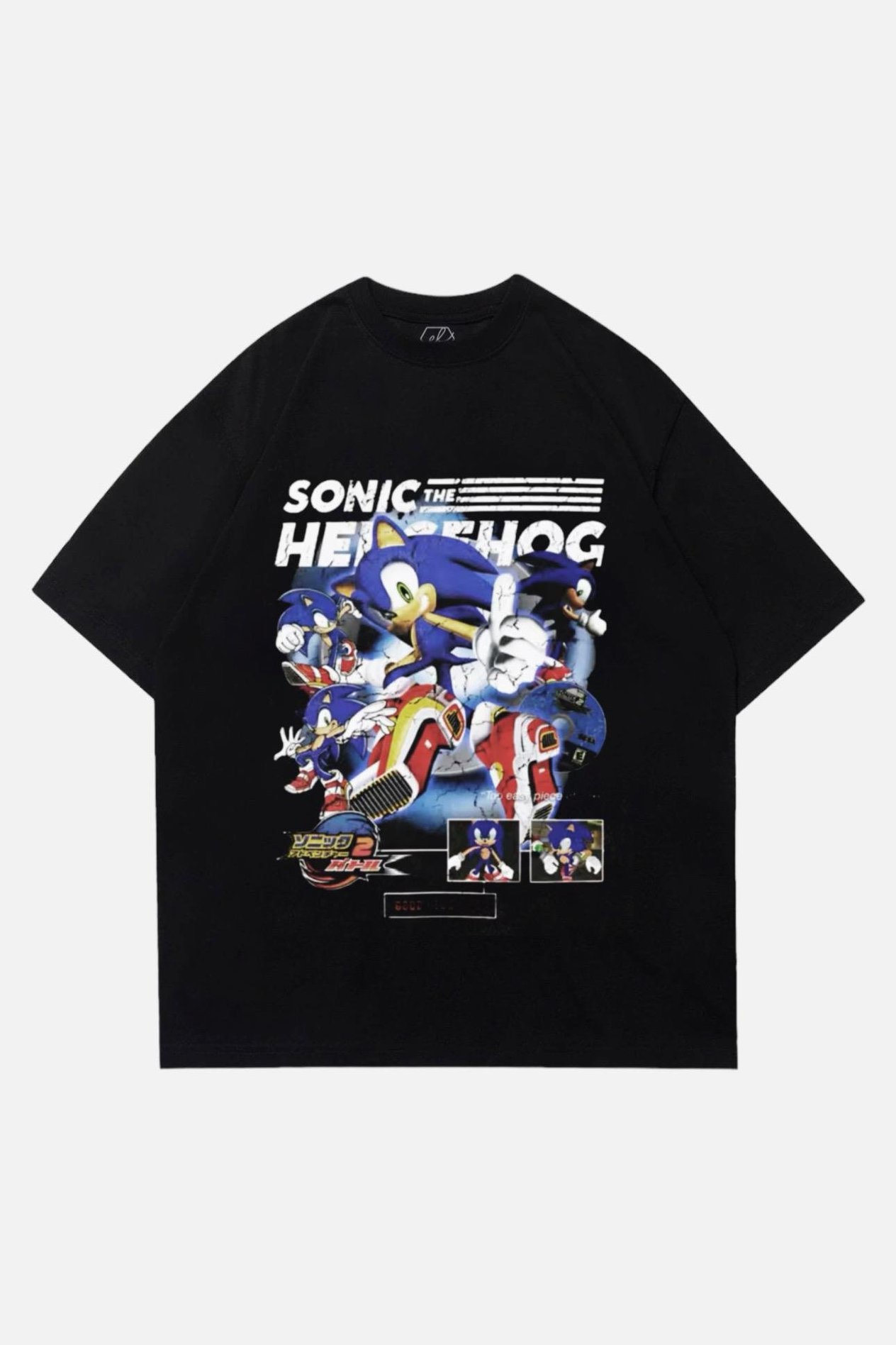 Siyah Unisex Sonic The Hedgehogs T-Shirt