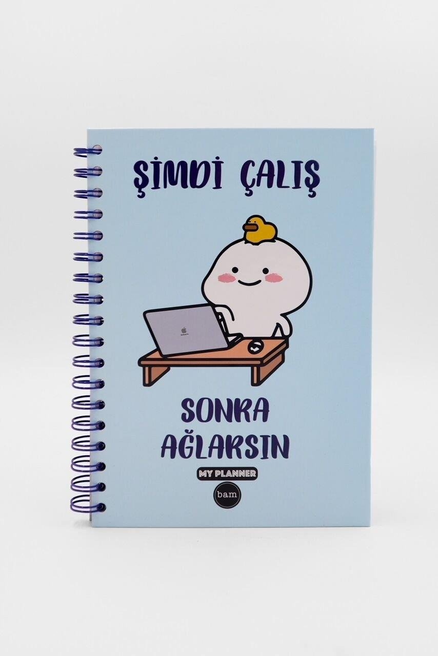 Telli Planlayıcı Defter Ajanda - Şimdi Çalış Sonra Ağlasın