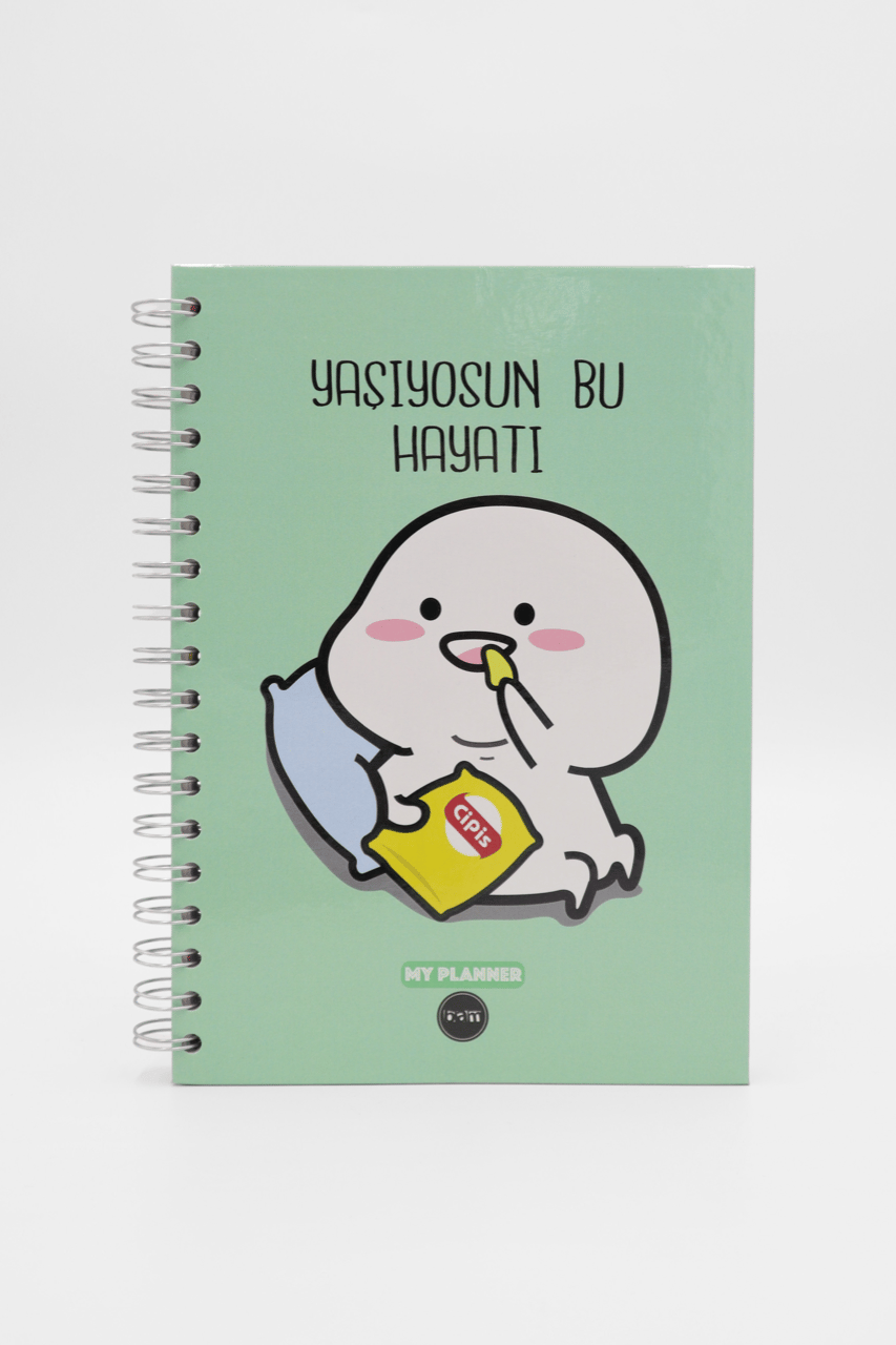 Telli Planlayıcı Defter Ajanda - Yaşıyosun Bu Hayatı