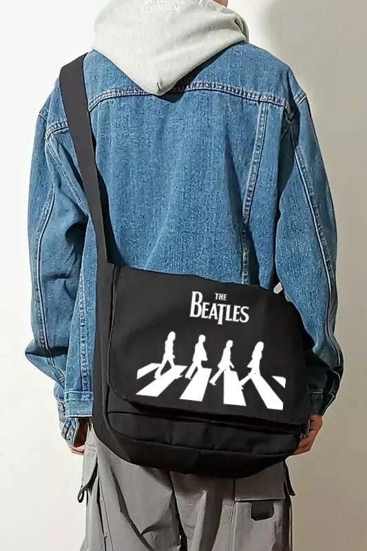 The Beatles Siyah Postacı çanta