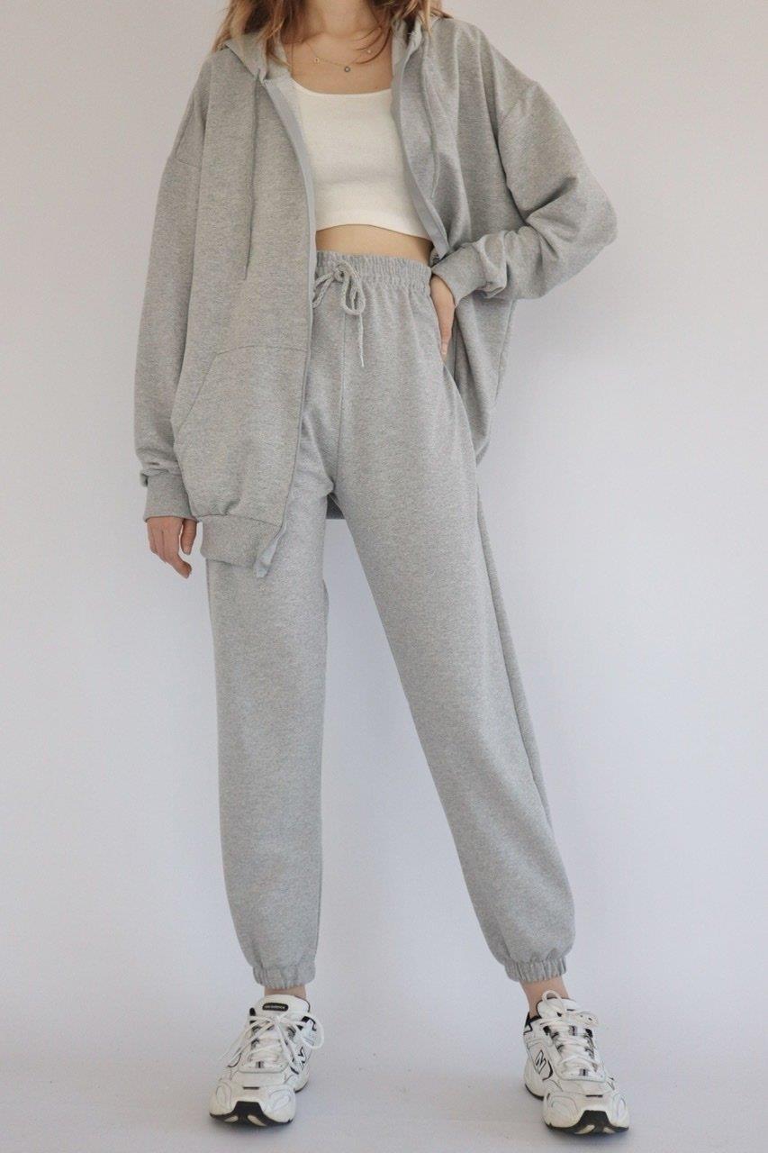 Unisex Gri Eşofman Takımı