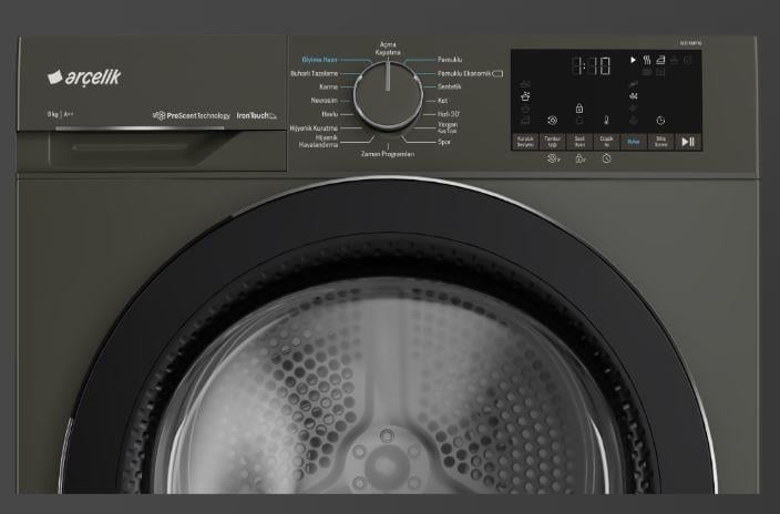 Arçelik 900 KMP IG 9 kg Çamaşır Kurutma Makinesi Grey