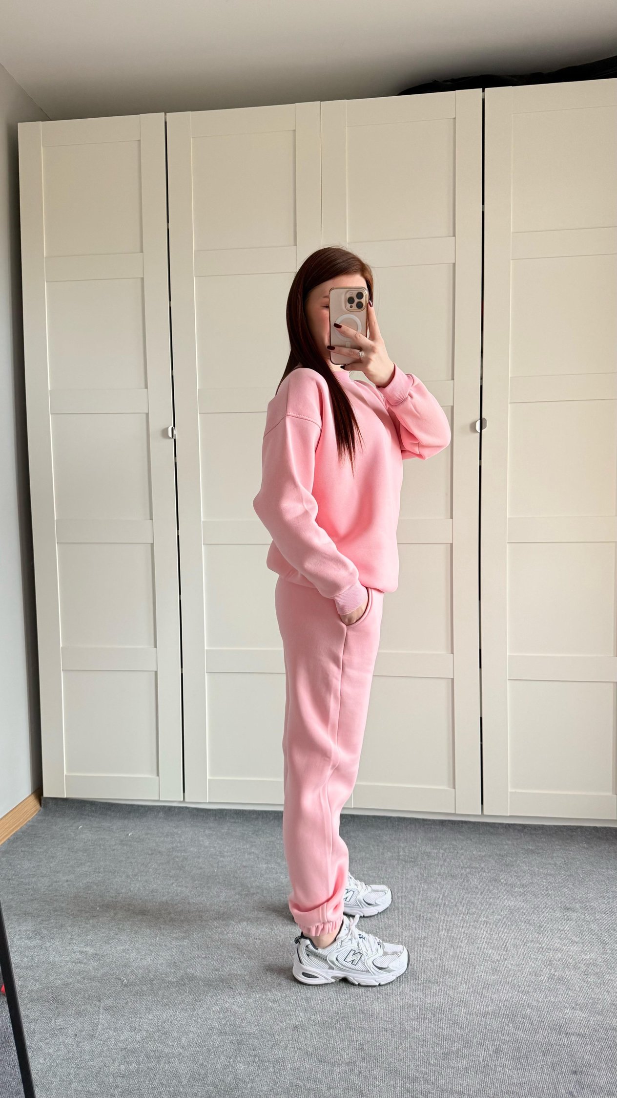 Basıc Sweat Eşofman Takımı Pembe