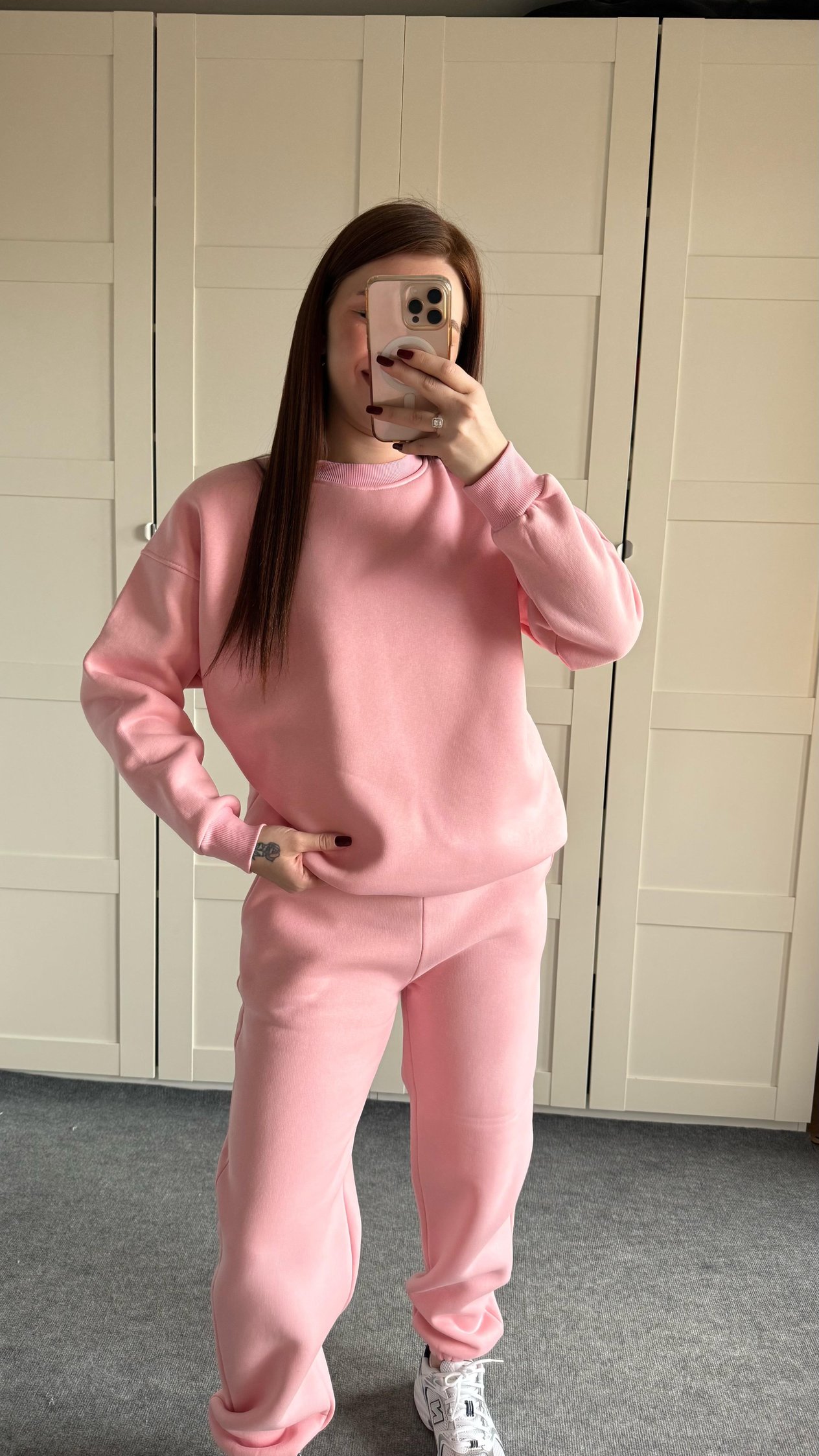 Basıc Sweat Eşofman Takımı Pembe