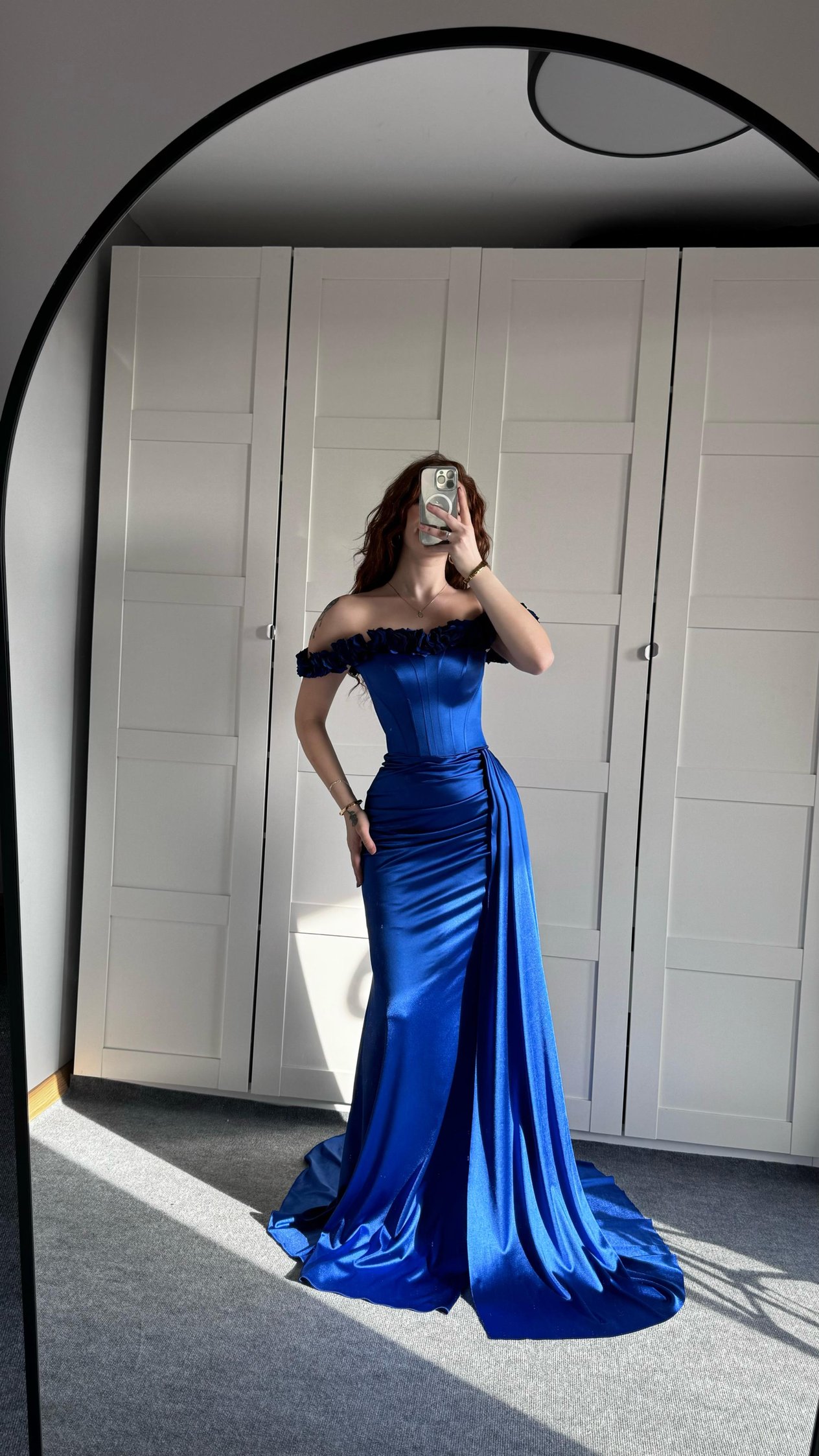 Bellamy Saks Çiçekli Balık Abiye