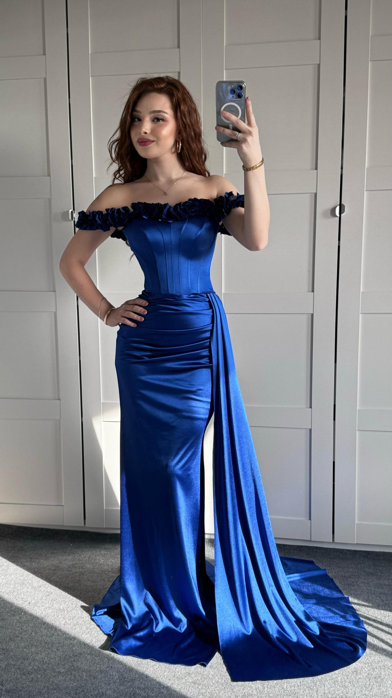 Bellamy Saks Çiçekli Balık Abiye