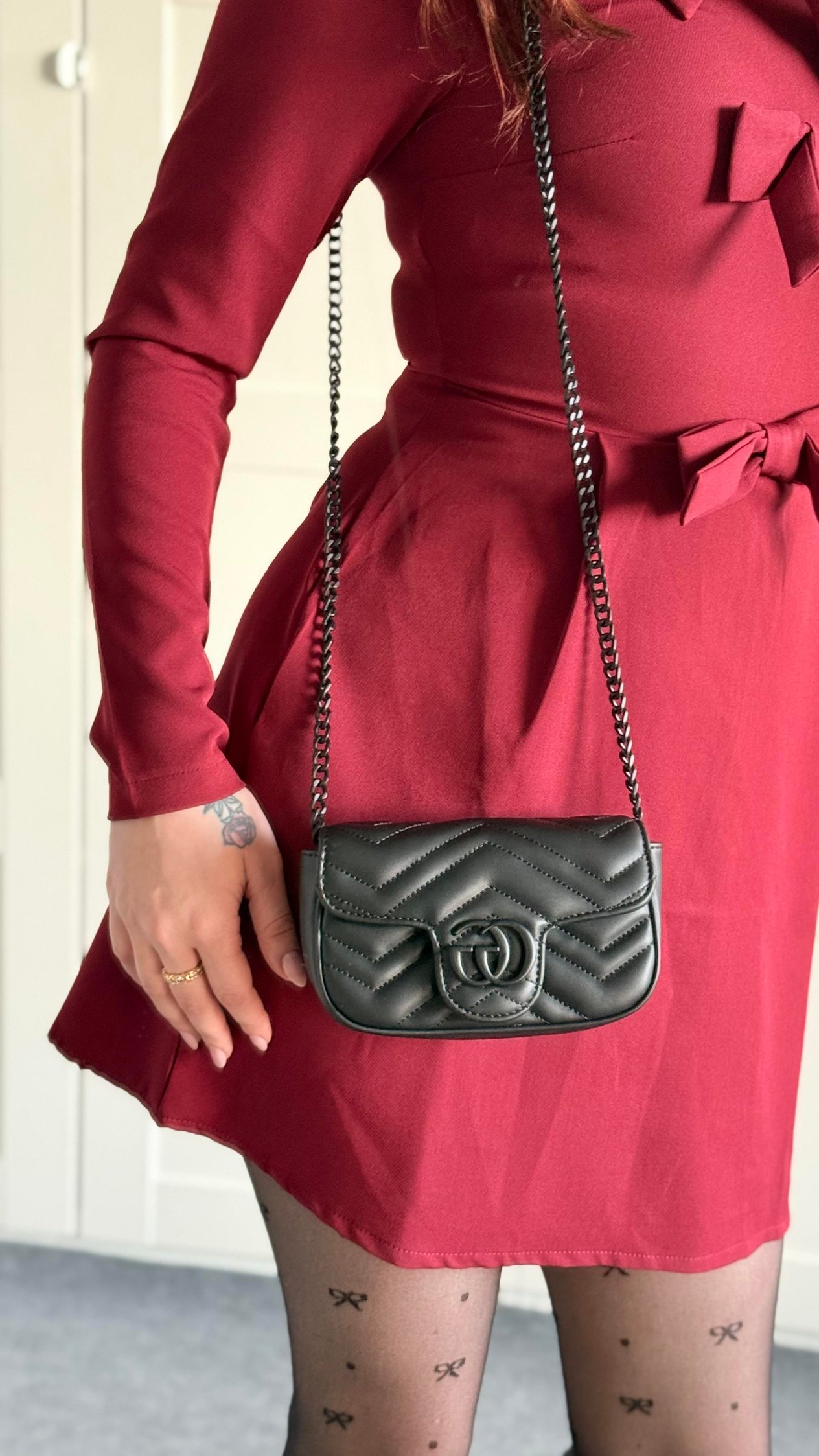 Gucci Mini Zincirli Çanta Siyah