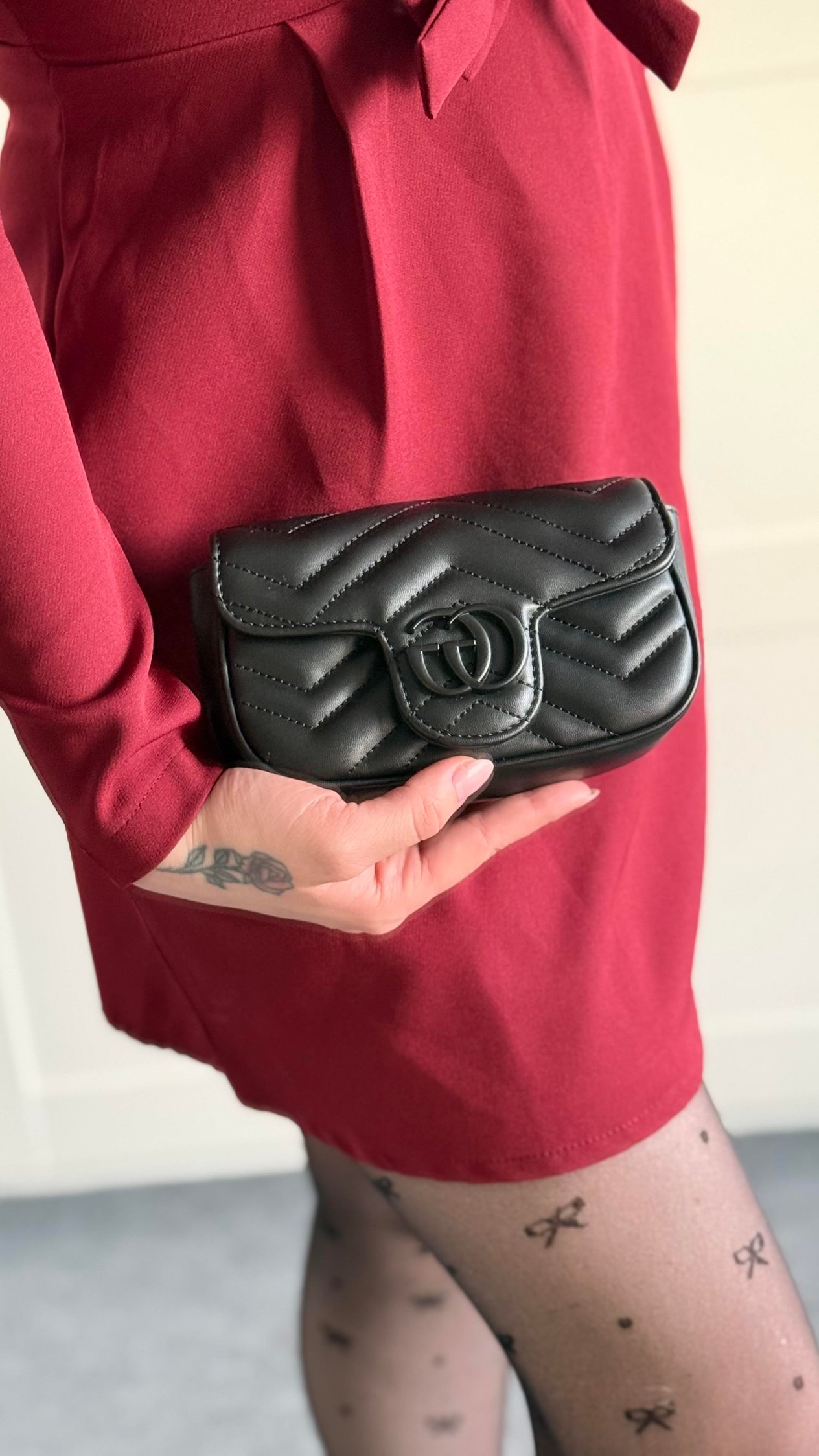 Gucci Mini Zincirli Çanta Siyah