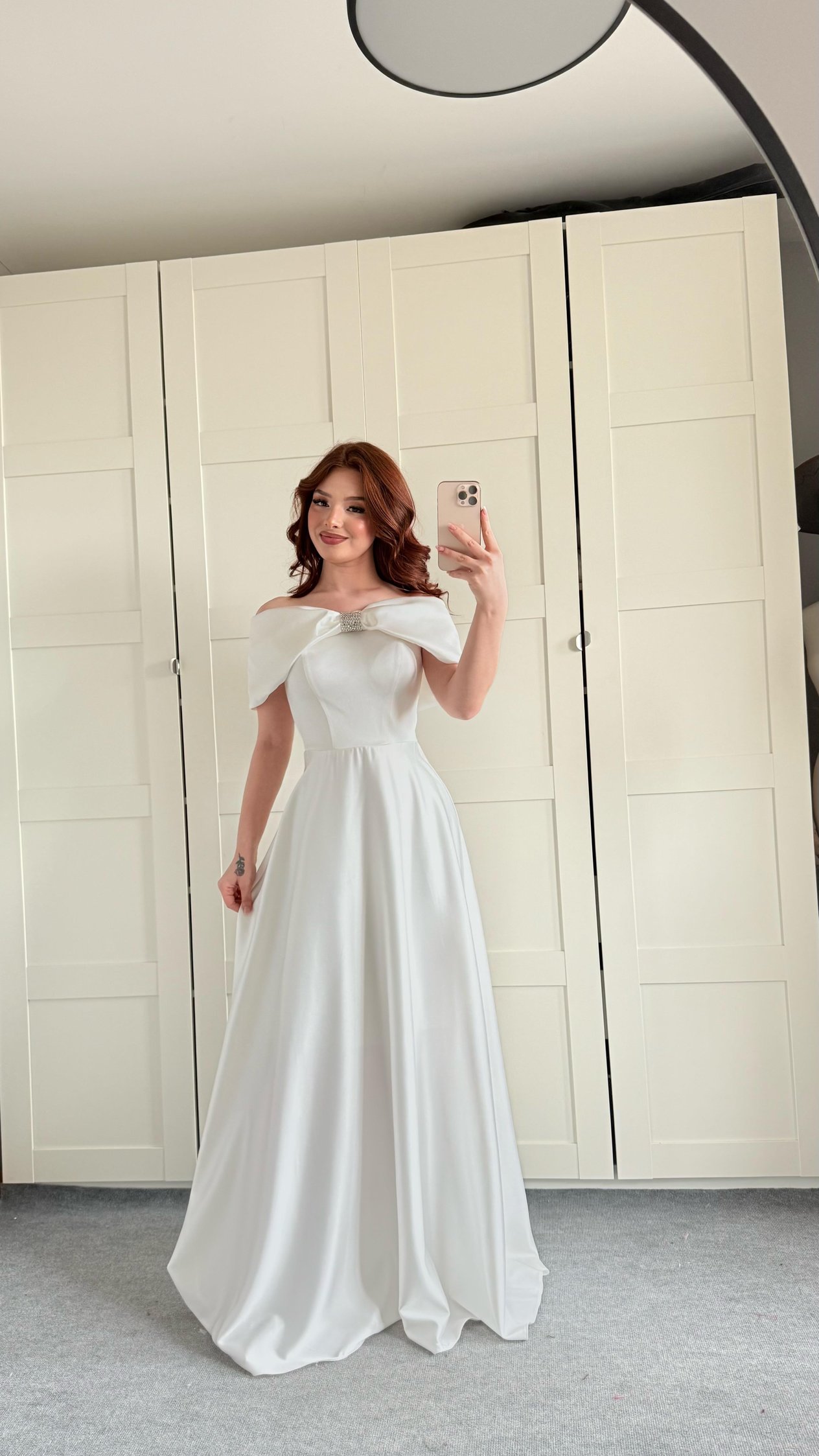Lovely Fiyonk Abiye Beyaz