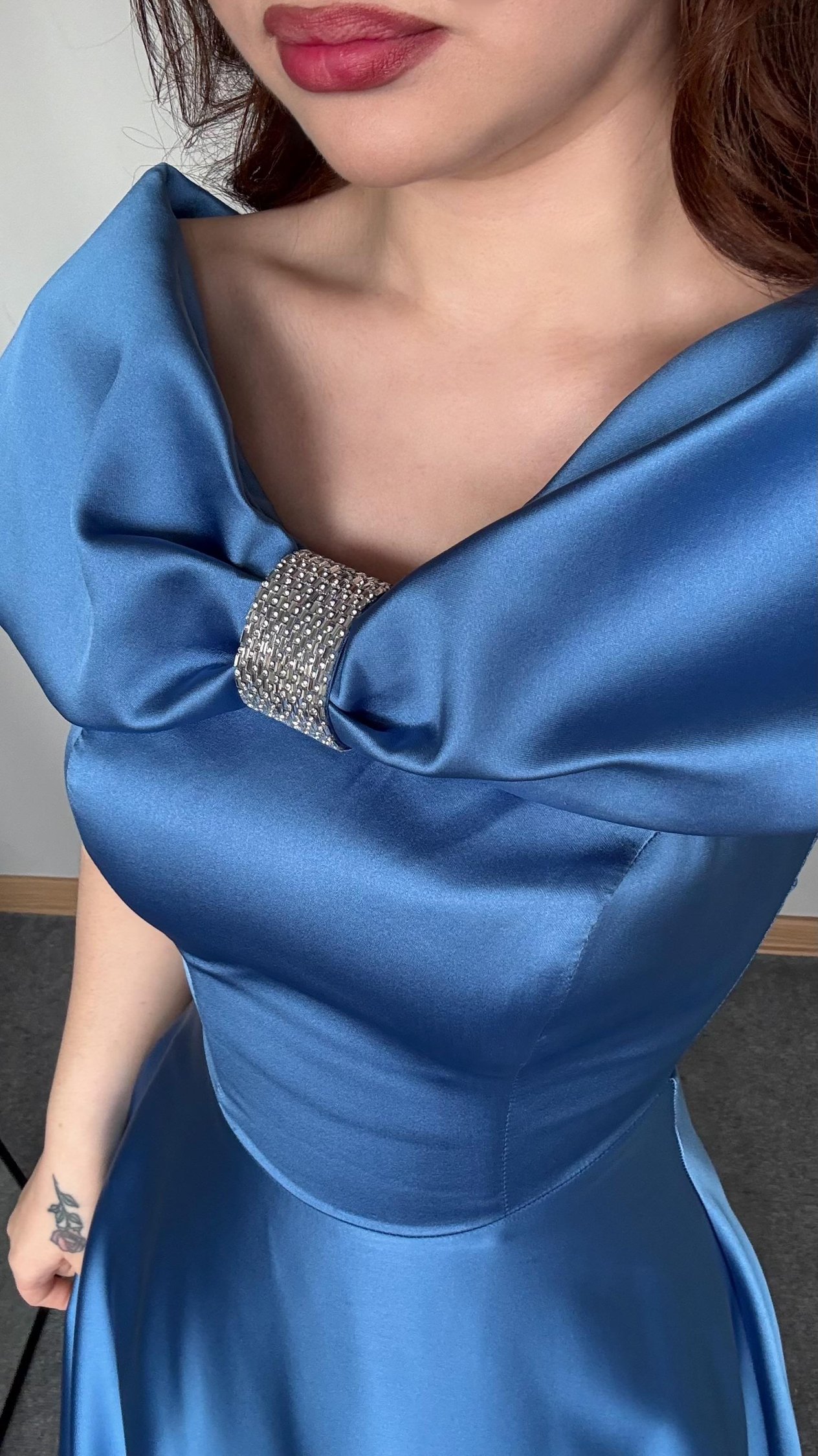 Lovely Fiyonk Abiye İndigo