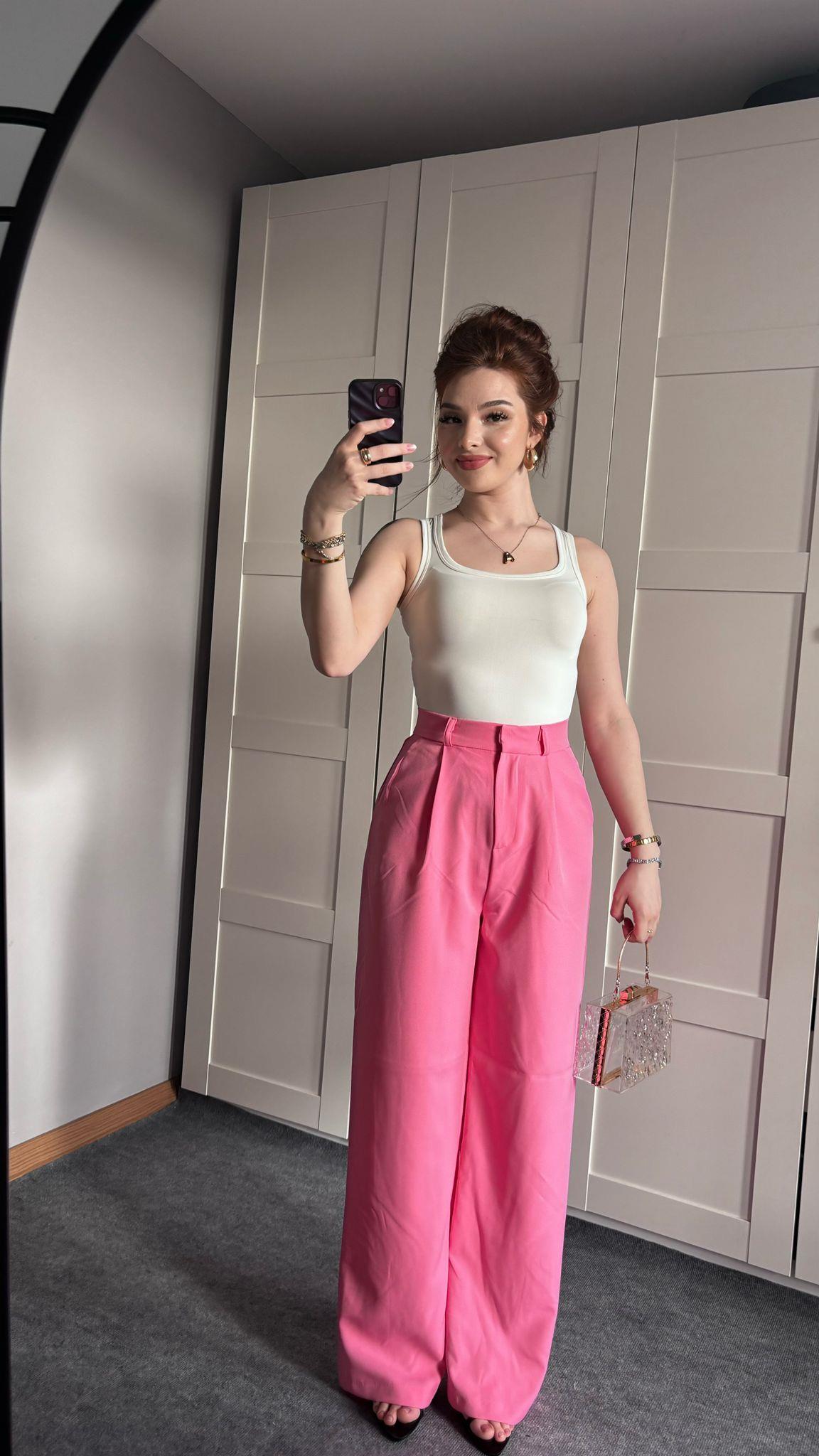 Marka Plazzo Pembe Pantolon