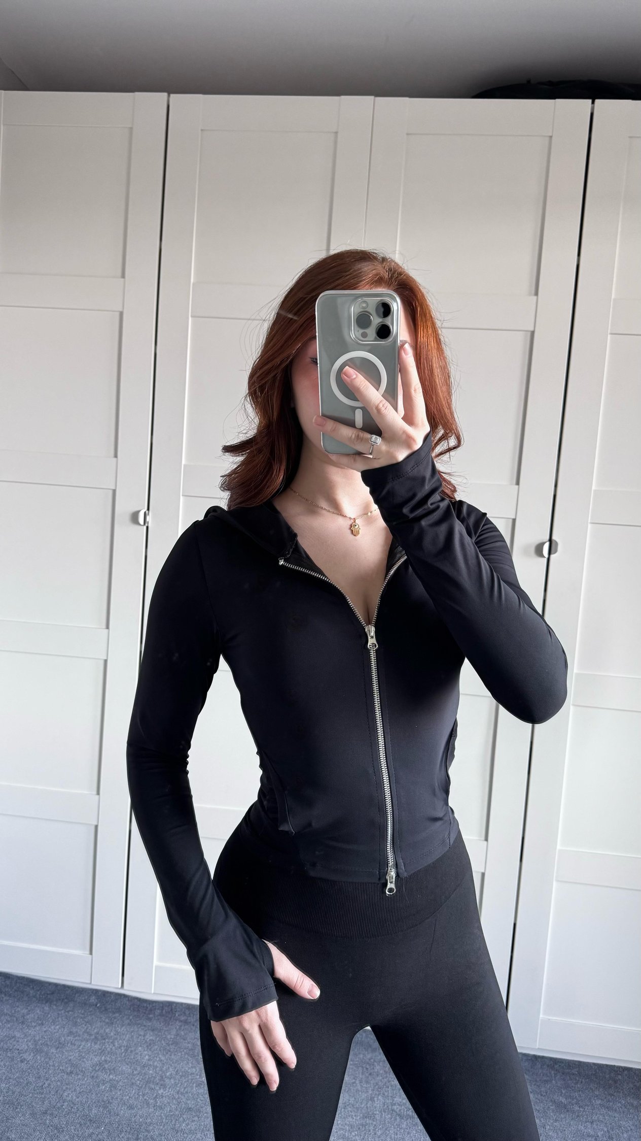 Range Mom Kapüşonlu  Hırka Siyah