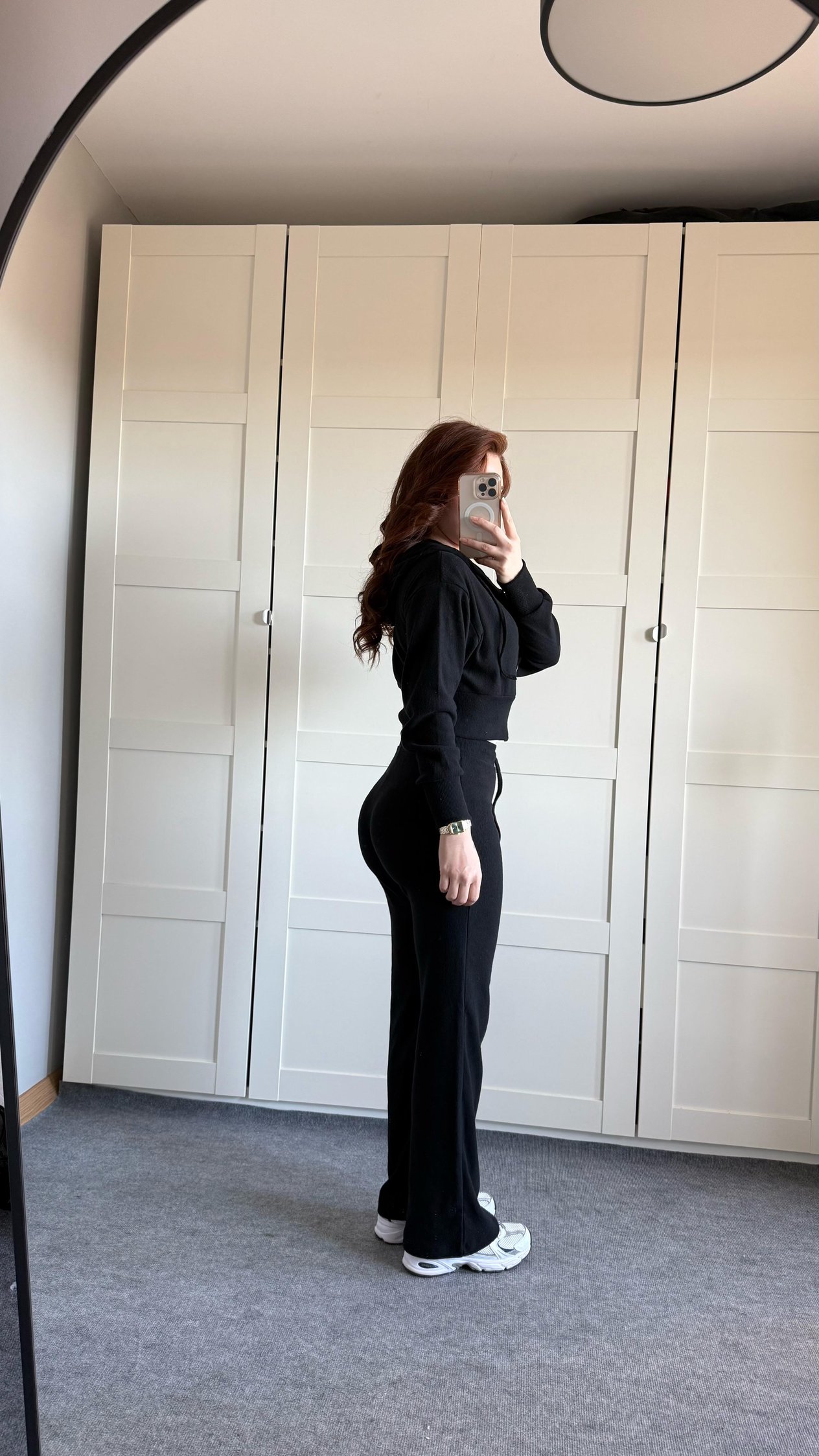 Ronessme Crop Hırka Takım Siyah