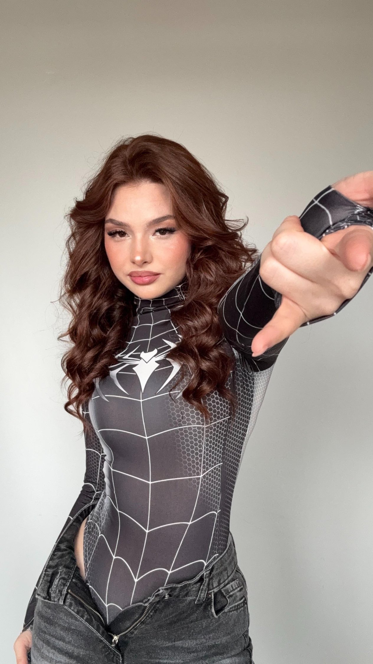 Spider Women Bodysuit Siyah