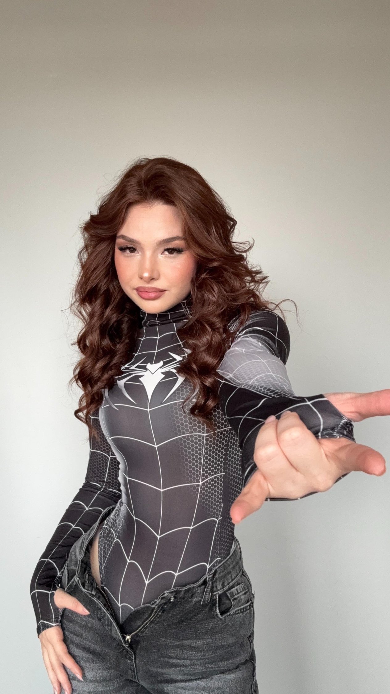 Spider Women Bodysuit Siyah