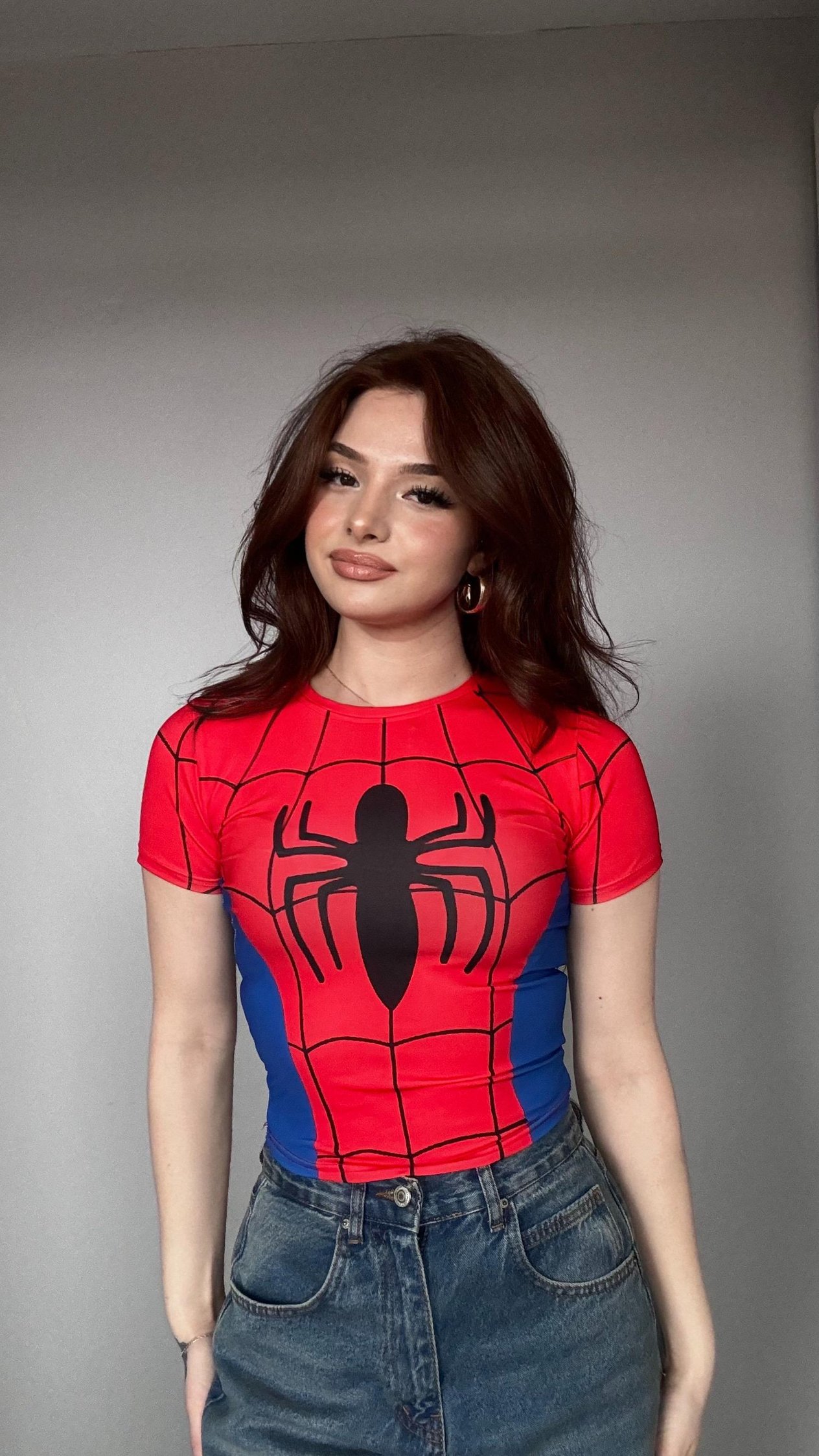 Spider Women Kırmızı  Crop