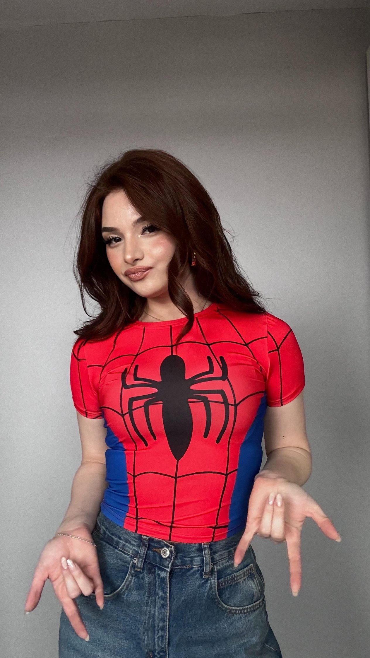Spider Women Kırmızı  Crop