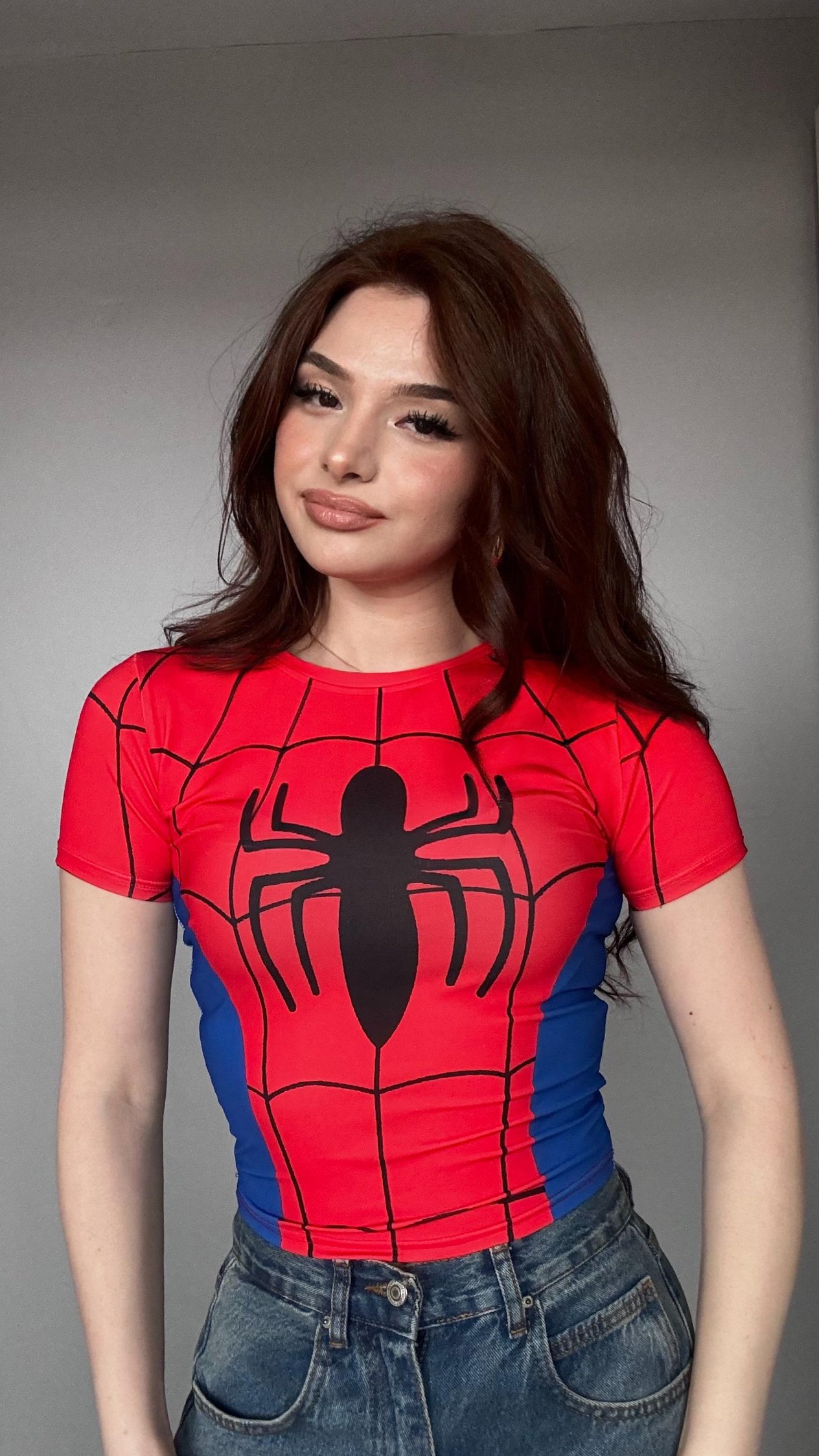 Spider Women Kırmızı  Crop