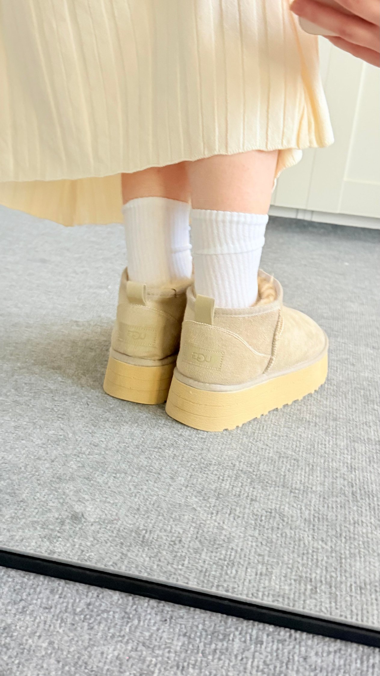 Ugg Bot Uzun Kürklü Bej 