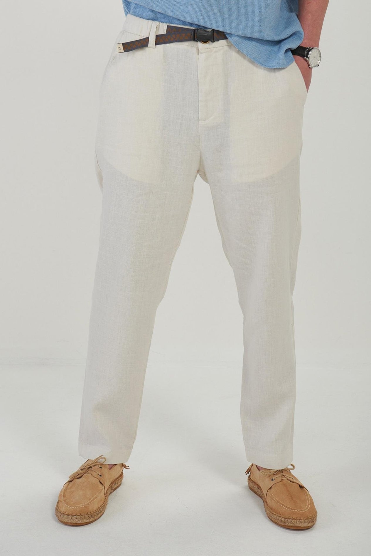 Beli Kemerli Lınen Kumaş Pantolon