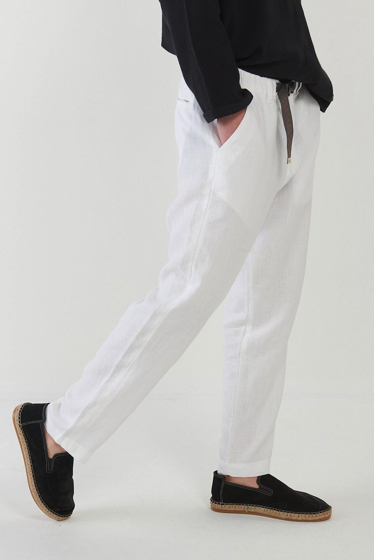 Beli Kemerli Lınen Kumaş Pantolon