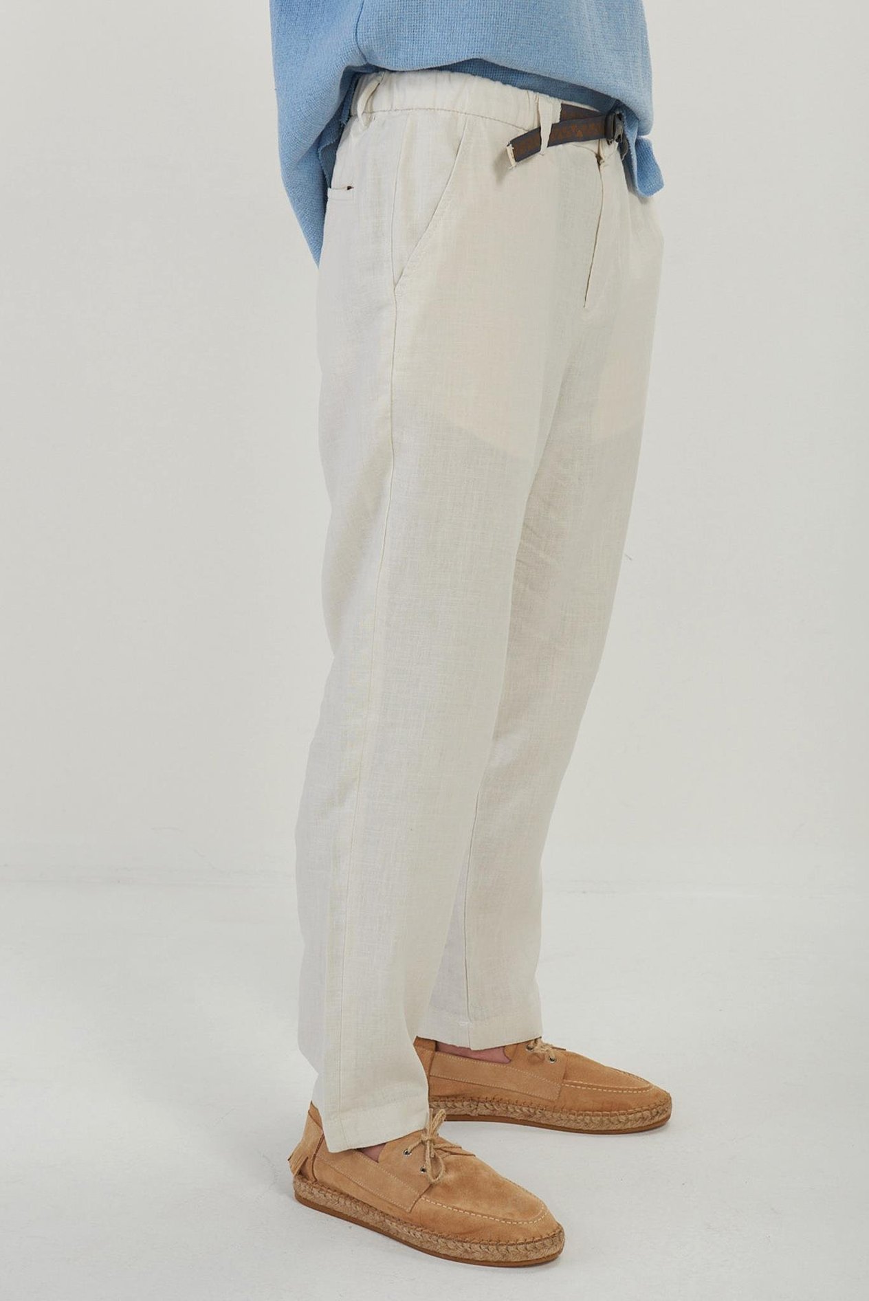 Beli Kemerli Lınen Kumaş Pantolon