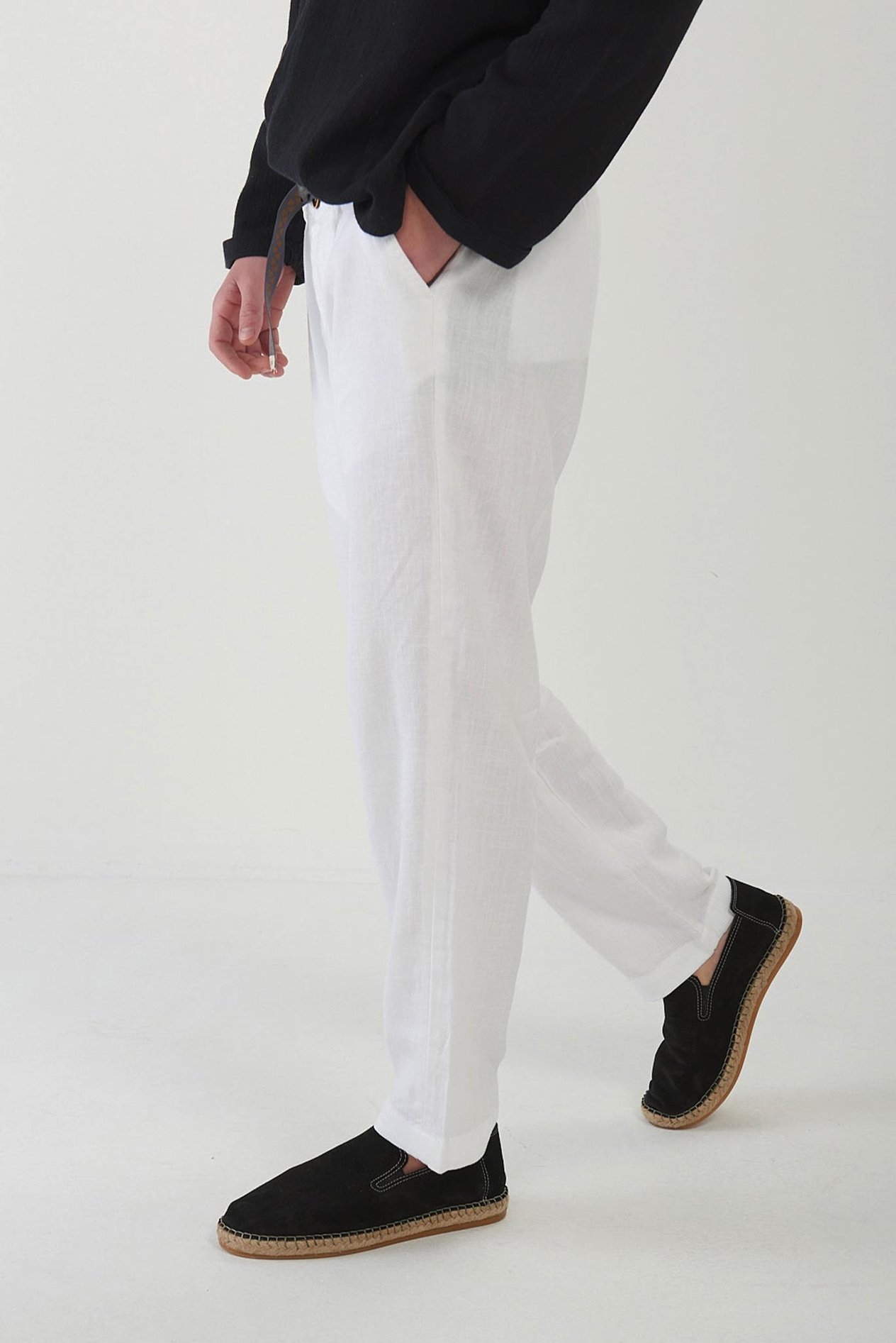 Beli Kemerli Lınen Kumaş Pantolon