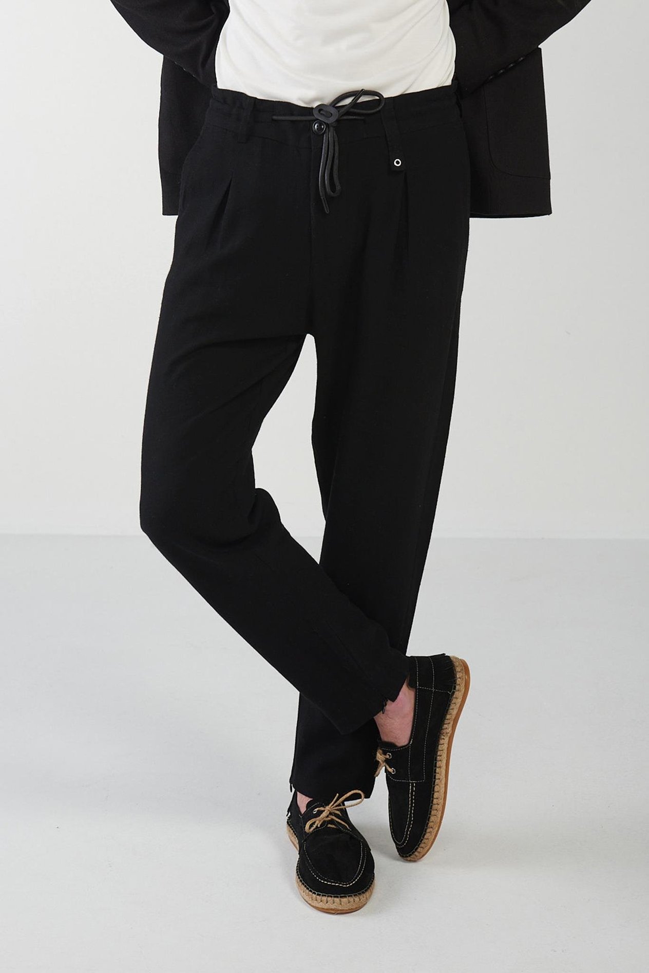 Beli Lastikli Yandan Cepli Kordonlu Pantolon