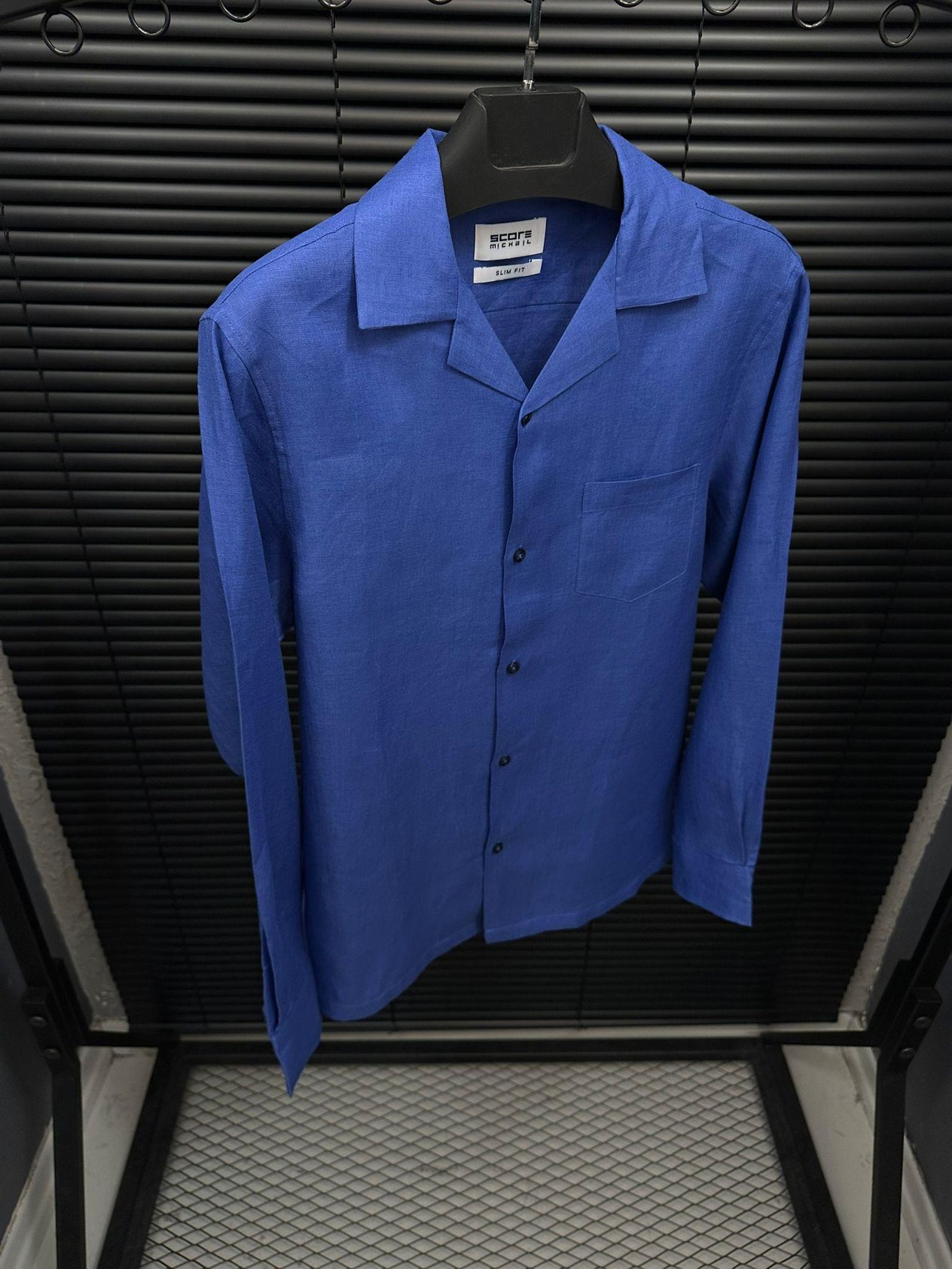 Cep Detaylı %100 Keten Gömlek