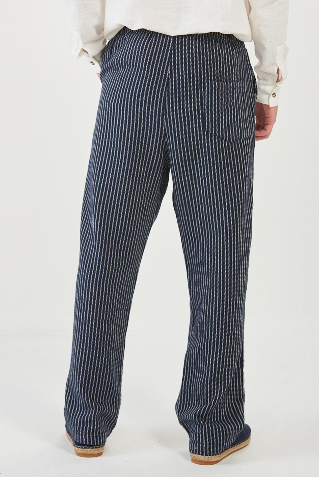 Çizgili Çuhra Baggy Pantolon