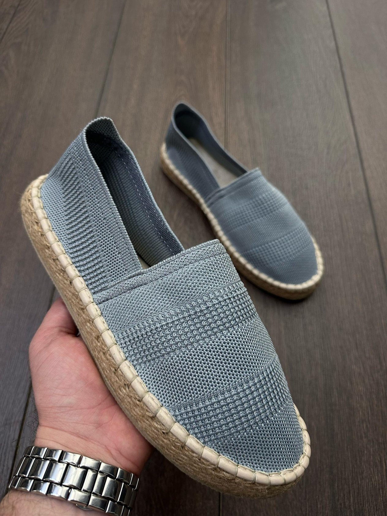 Hasır Taban Keten Espadril