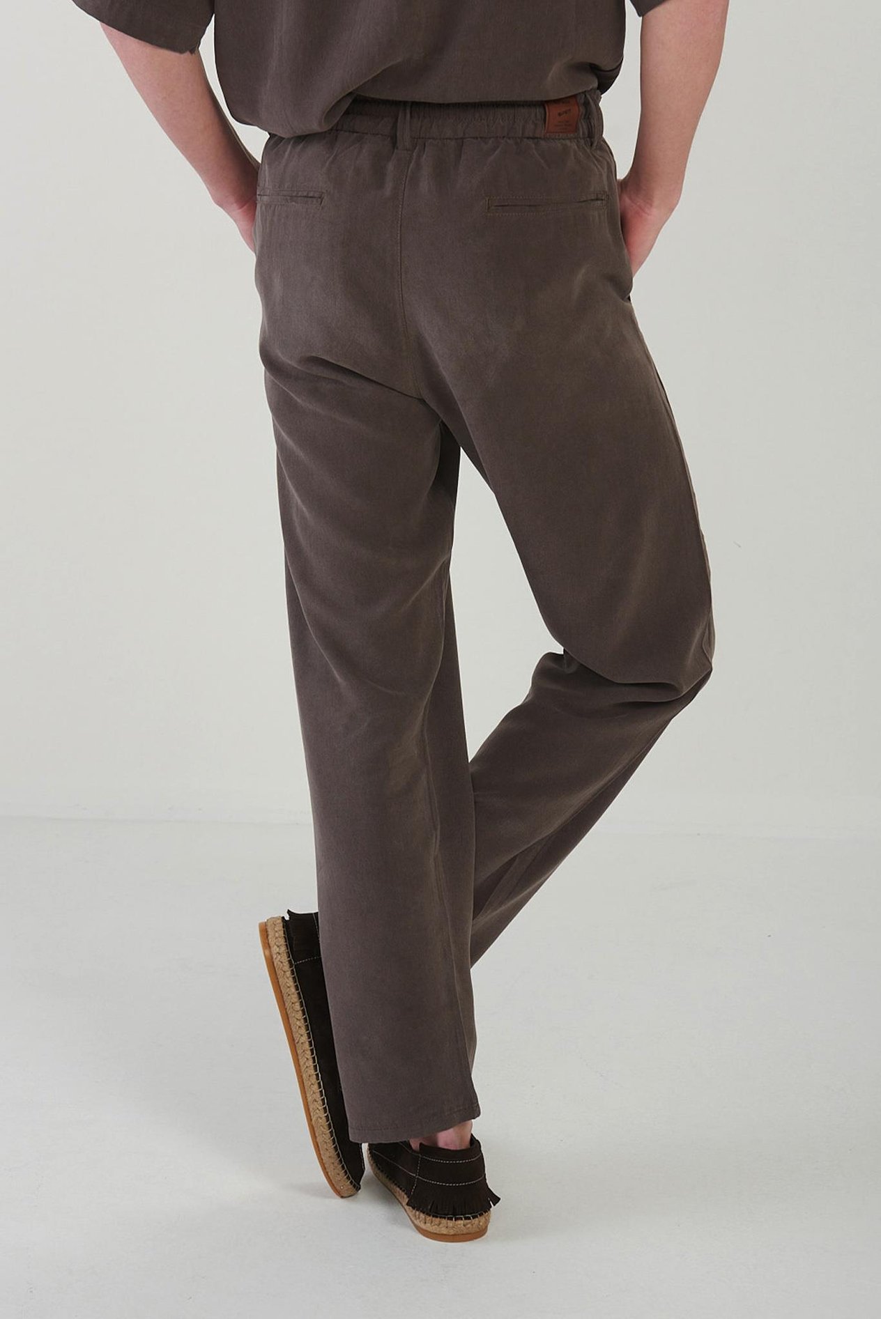 Yan Cepli Kordonlu Pantolon