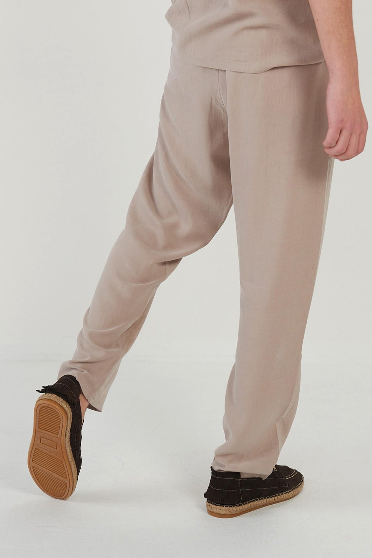 Yan Cepli Kordonlu Pantolon