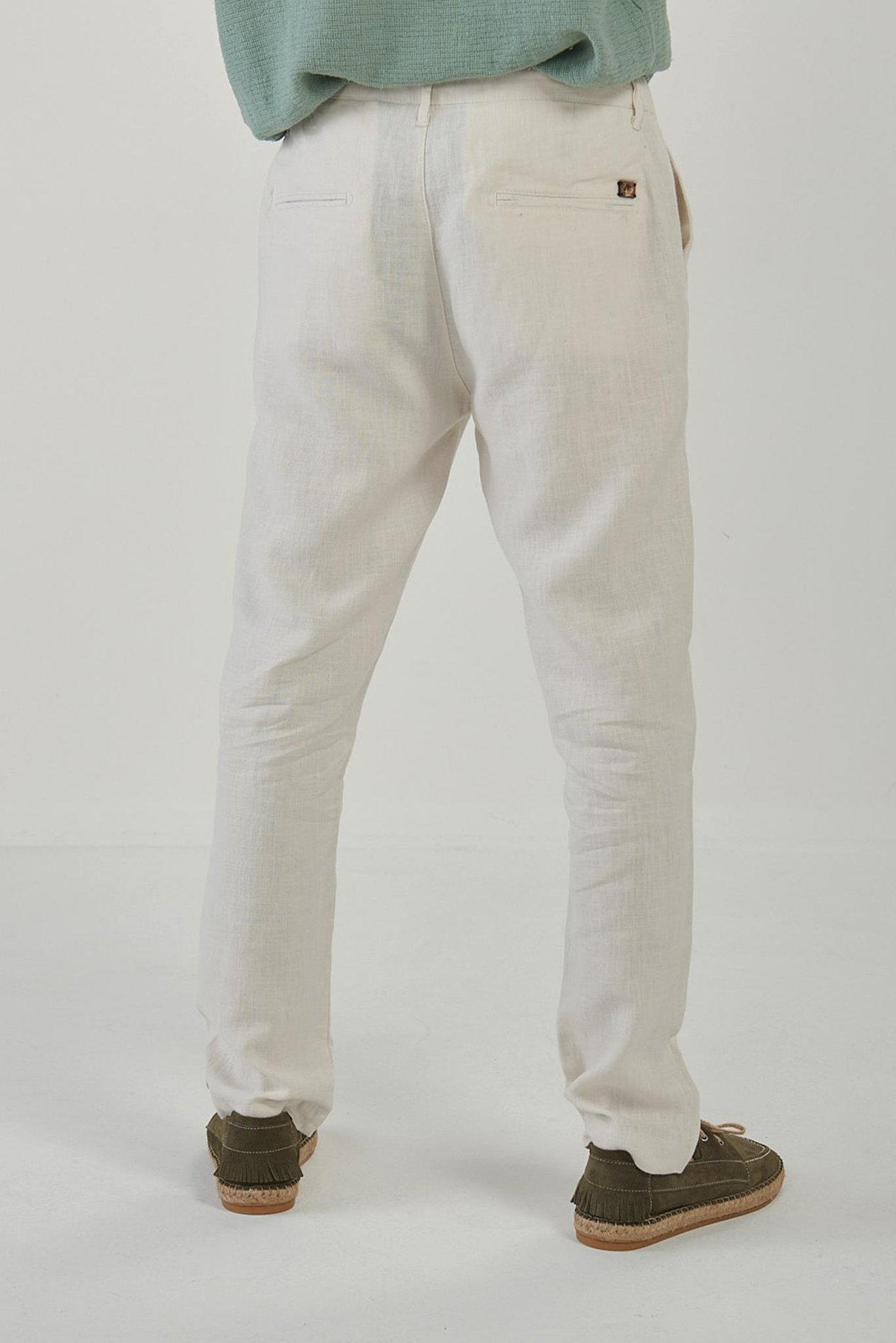 Yandan Cepli Lınen Kumaş Pantolon