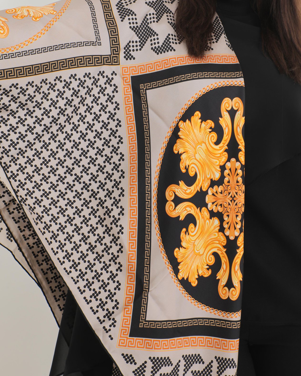 Sidney İpek Twill Desenli Kadın Eşarp 