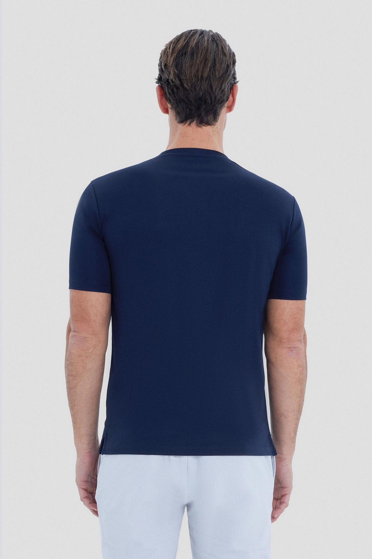 Lacivert Bisiklet Yaka  T-Shirt - Sabri Özel