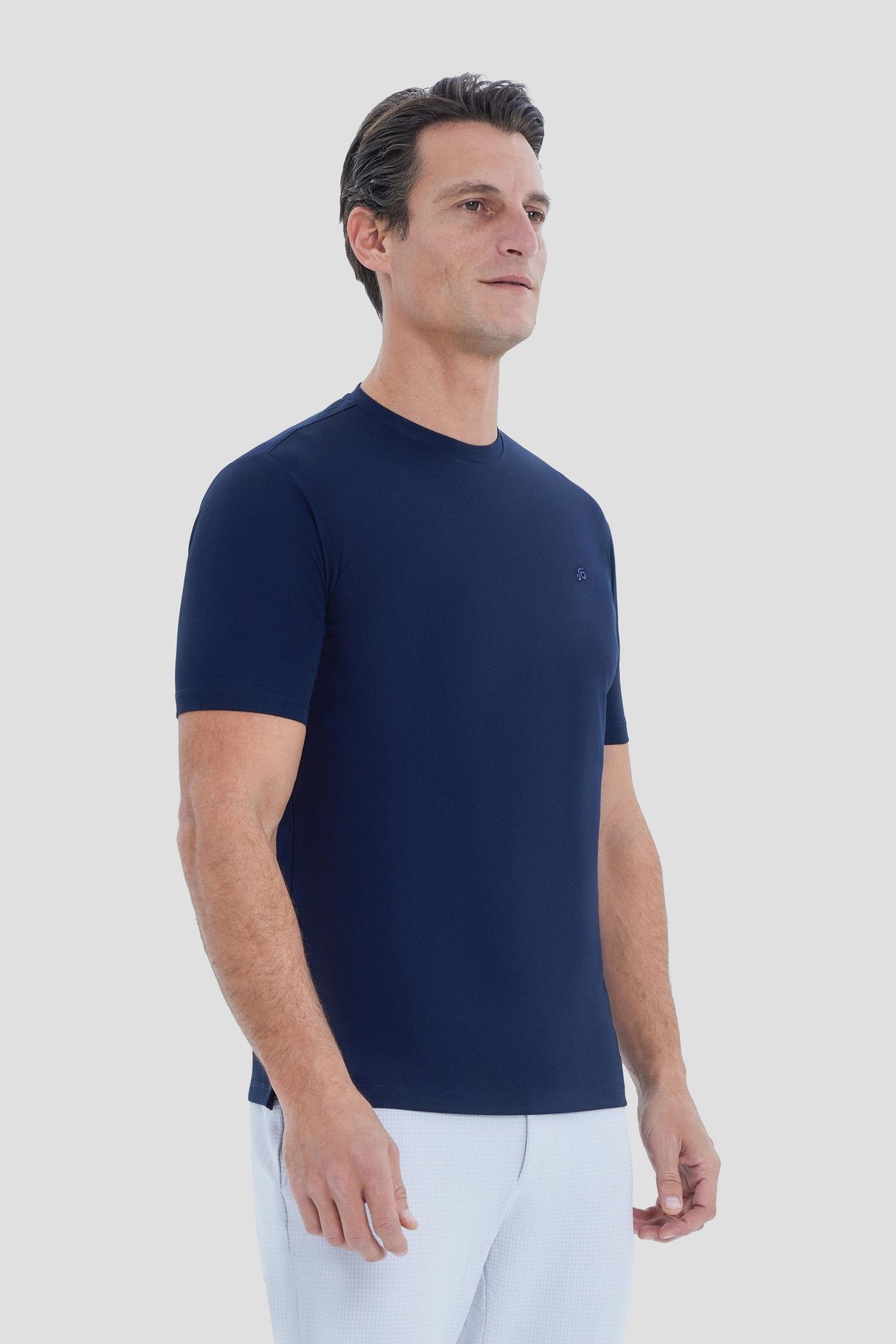 Lacivert Bisiklet Yaka  T-Shirt - Sabri Özel