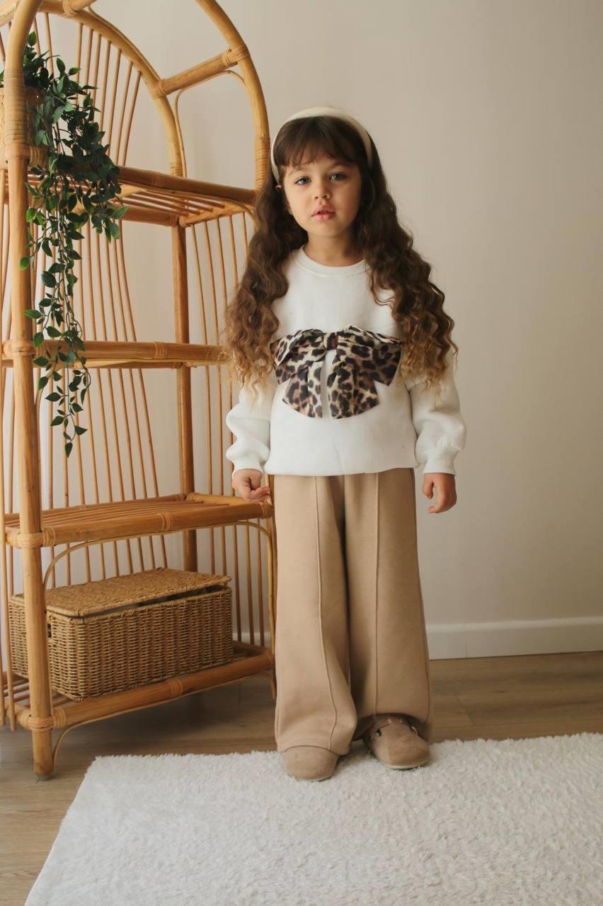 Dora Yeni Sezon Leopar Detay Oversize Kız Çocuk Alt Üst Takım