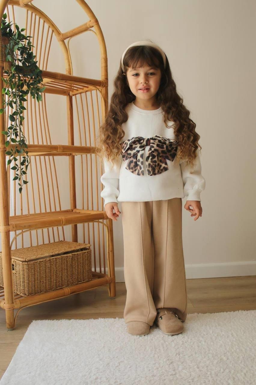 Dora Yeni Sezon Leopar Detay Oversize Kız Çocuk Alt Üst Takım