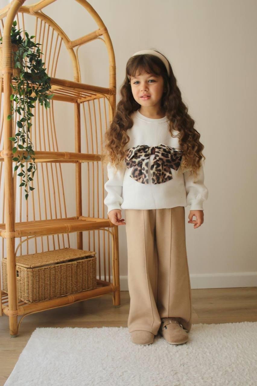 Dora Yeni Sezon Leopar Detay Oversize Kız Çocuk Alt Üst Takım