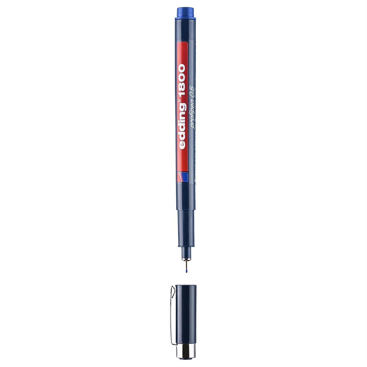 Edding 1800 Teknik Çizim Kalemi Plastik Uç 0.5 mm  Mavi