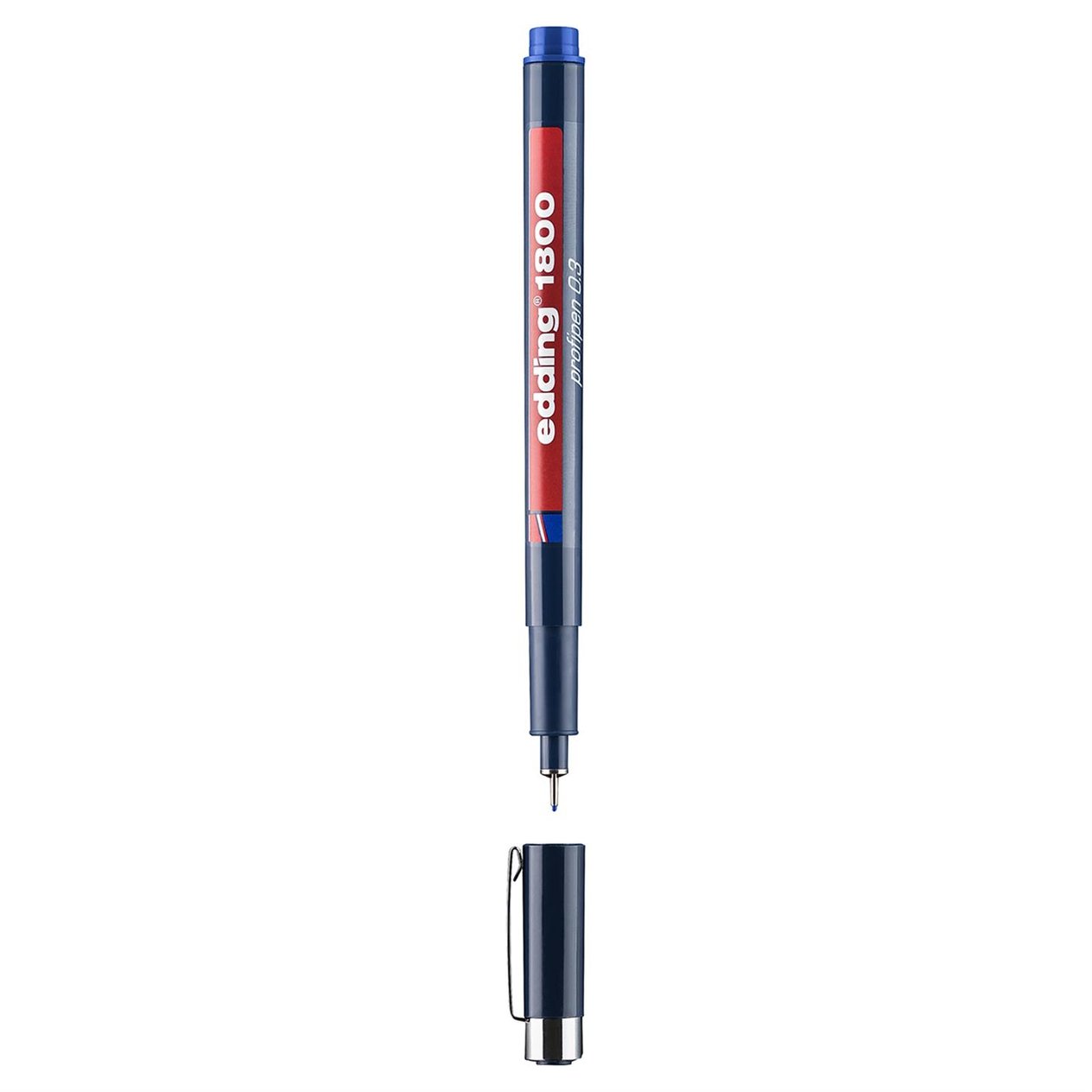 Edding 1800 Teknik Çizim Kalemi Plastik Uç 0.3 mm  Mavi