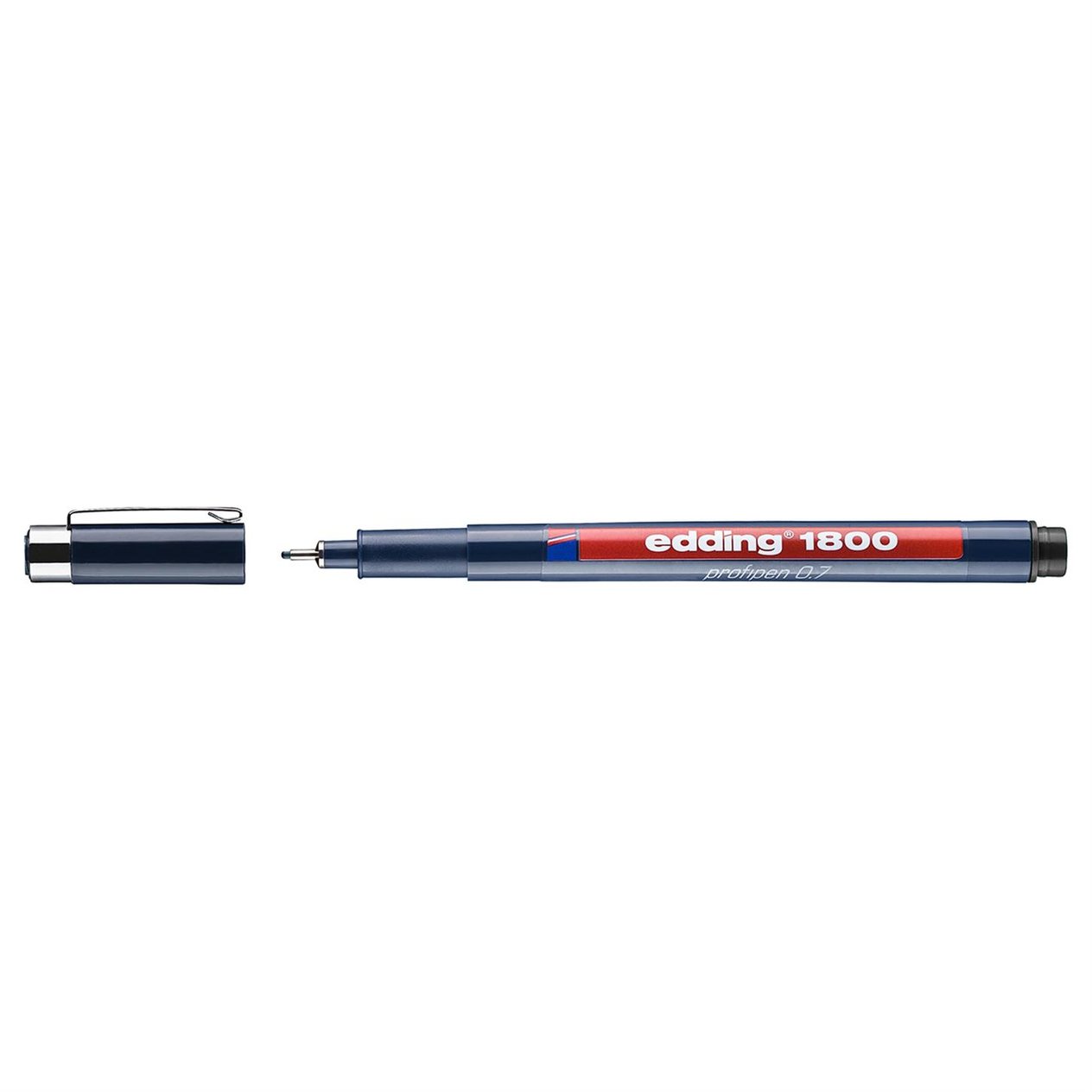 Edding 1800 Teknik Çizim Kalemi Plastik Uç 0.7 mm  Siyah