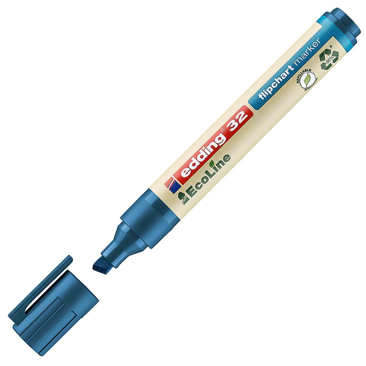 Edding 32 Ecoline Flipchart Kalemi Kesik Uç 1-5 mm  Mavi