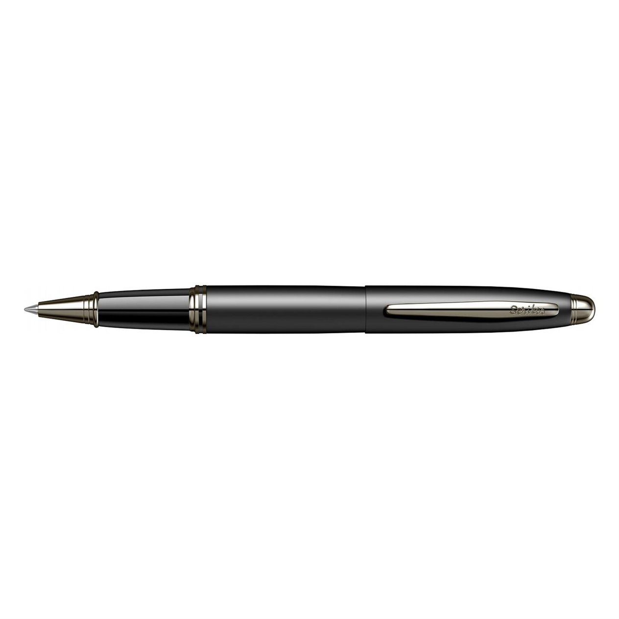 Scrikss Elegance Knight 88 Roller Kalem Mat Siyah  Gövde Titanyum Kaplama Klips