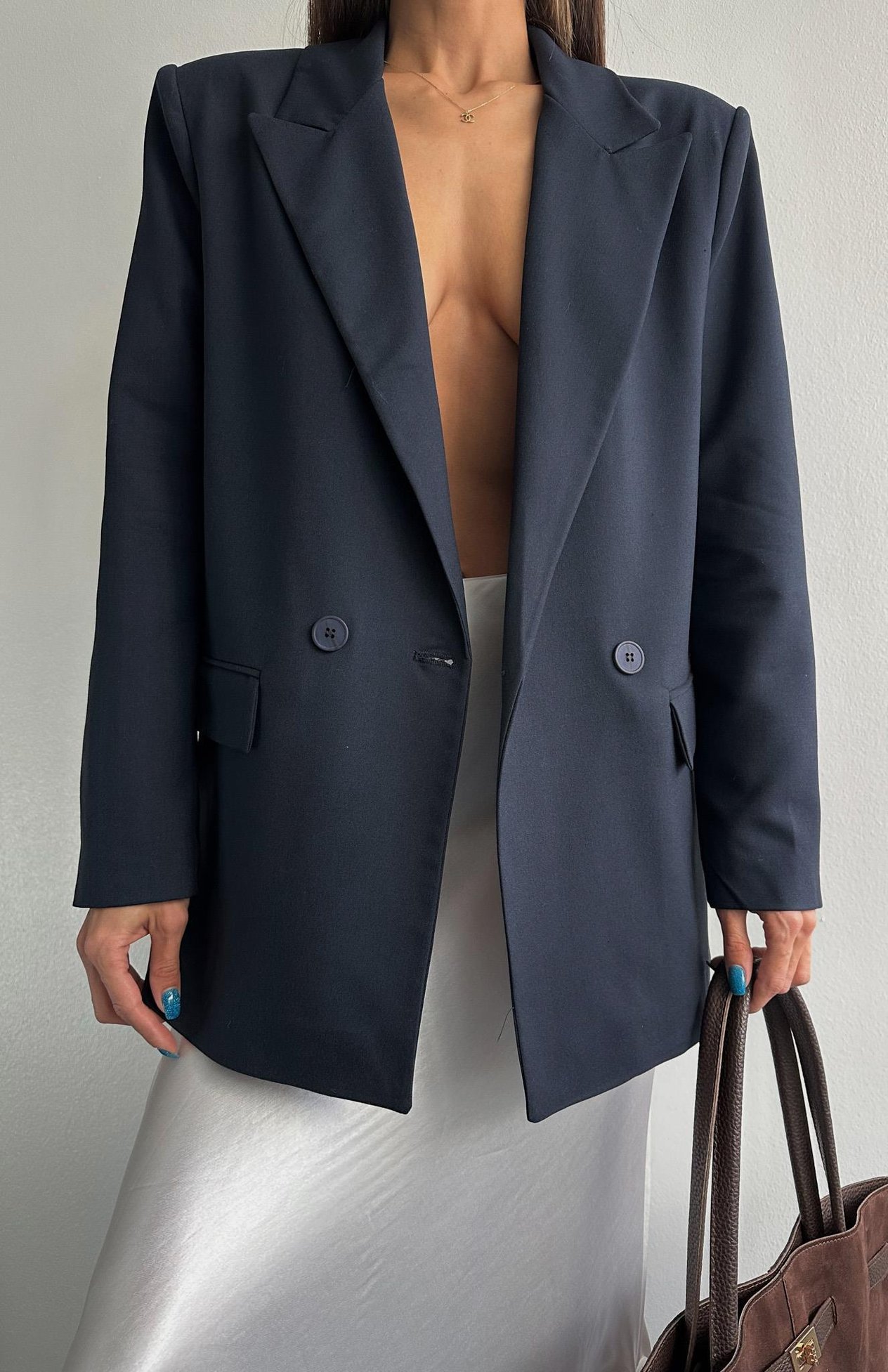 Oversize Daddy Premium Astarlı Blazer Ceket
