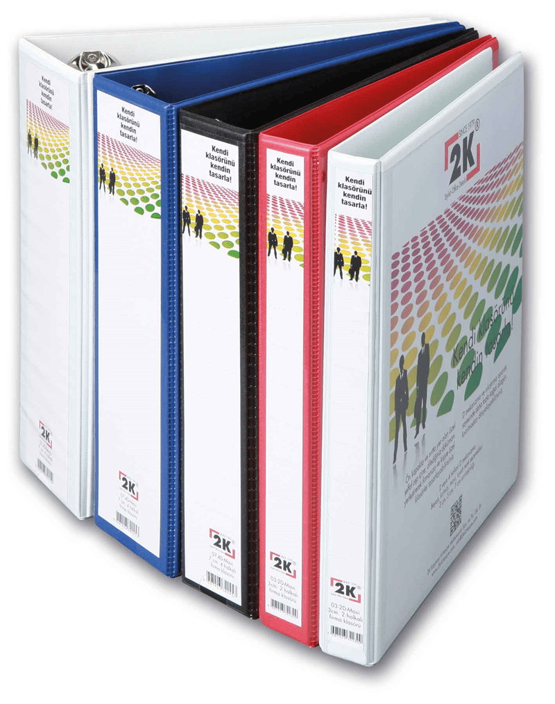 2K KLASÖR TANITIM CEPLİ 2CM 4 HALKA MAVİ 02-4D-M