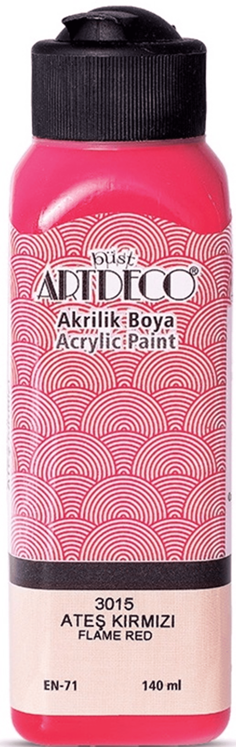 ARTDECO AKRİLİK BOYA 140 ML ATEŞ KIRMIZI Y-070R-3015